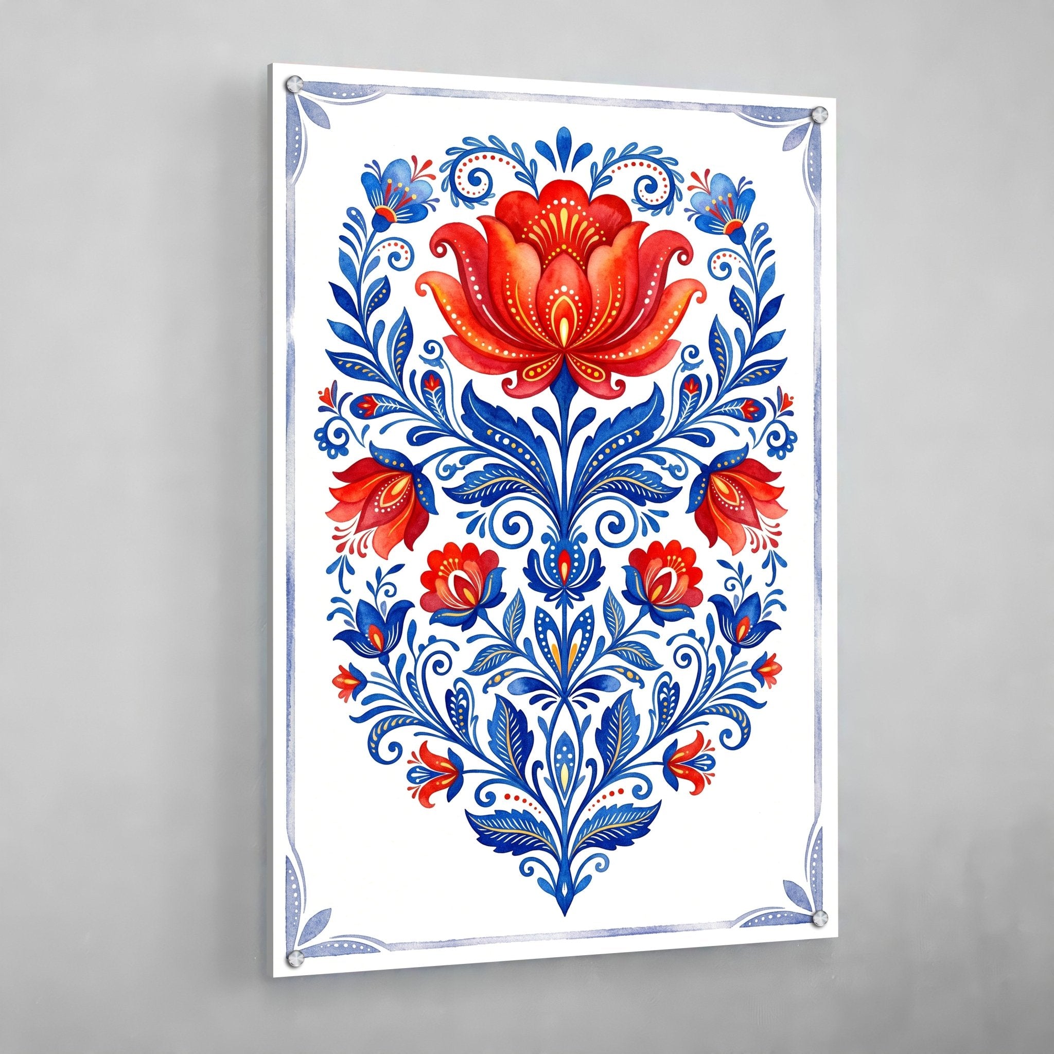 Scandinavian Floral Wall Art - Luxury Art Canvas