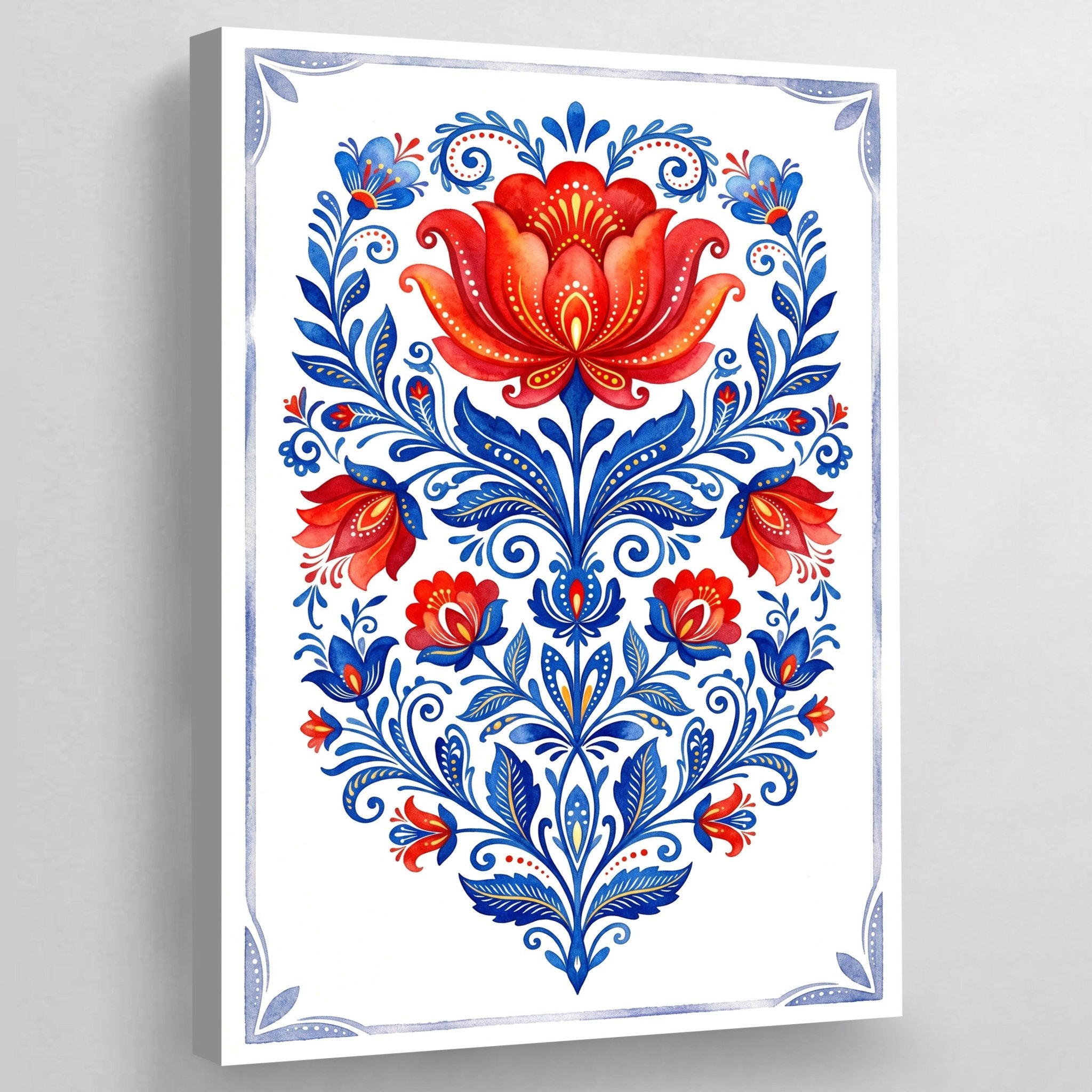 Scandinavian Floral Wall Art - Luxury Art Canvas