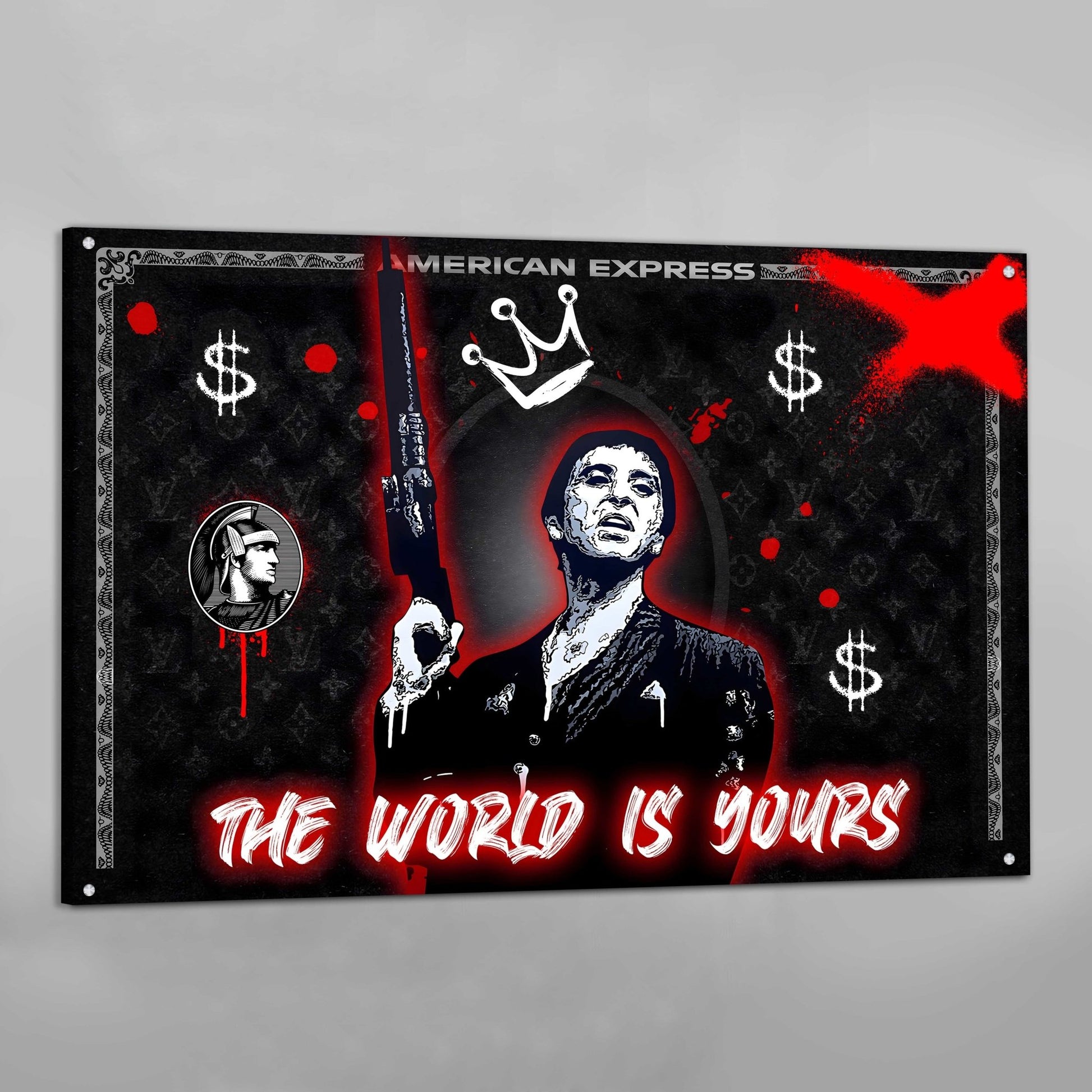 Scarface American Express Wall Art - Luxury Art Canvas