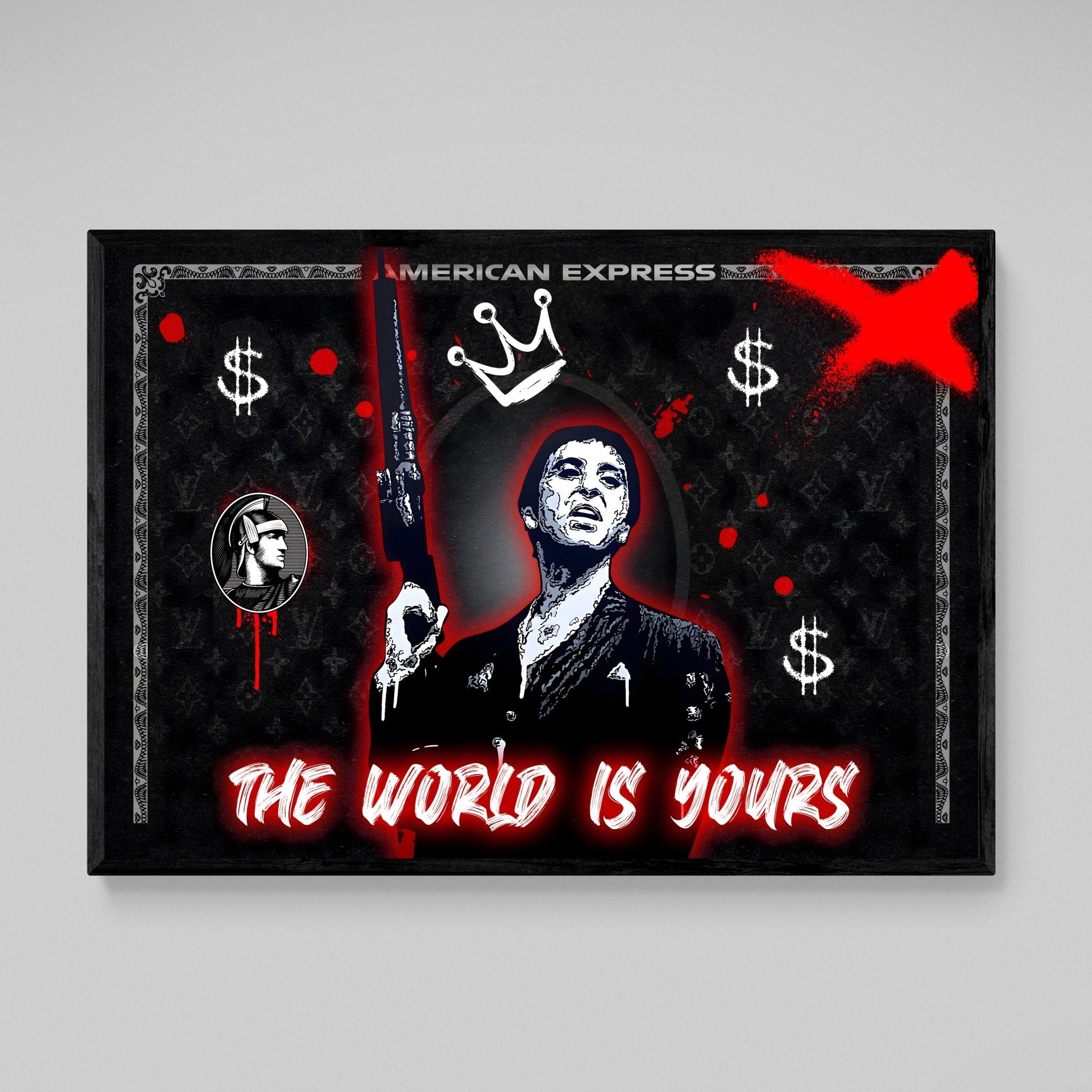 Scarface American Express Wall Art - Luxury Art Canvas