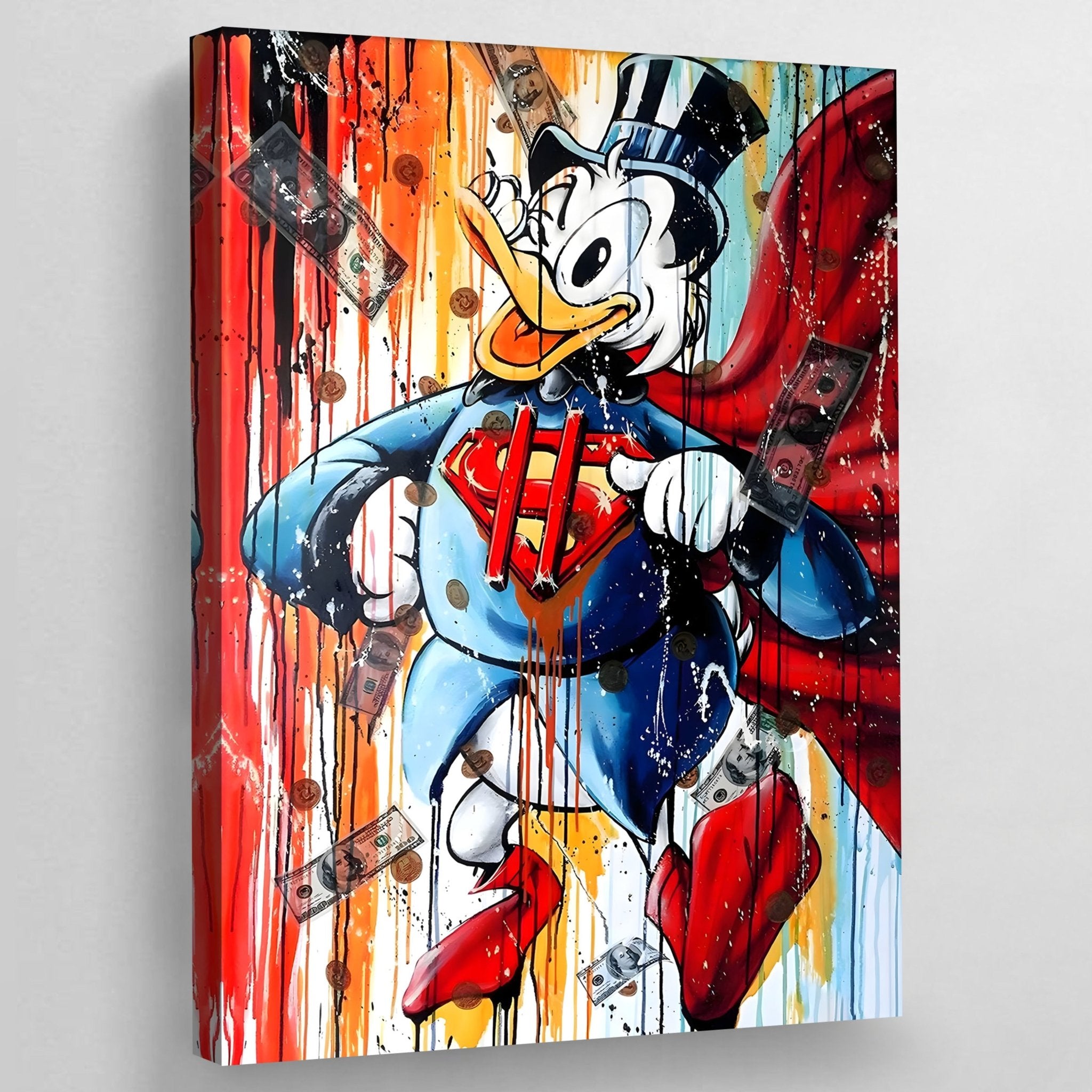 Scrooge Graffiti Canvas - Luxury Art Canvas