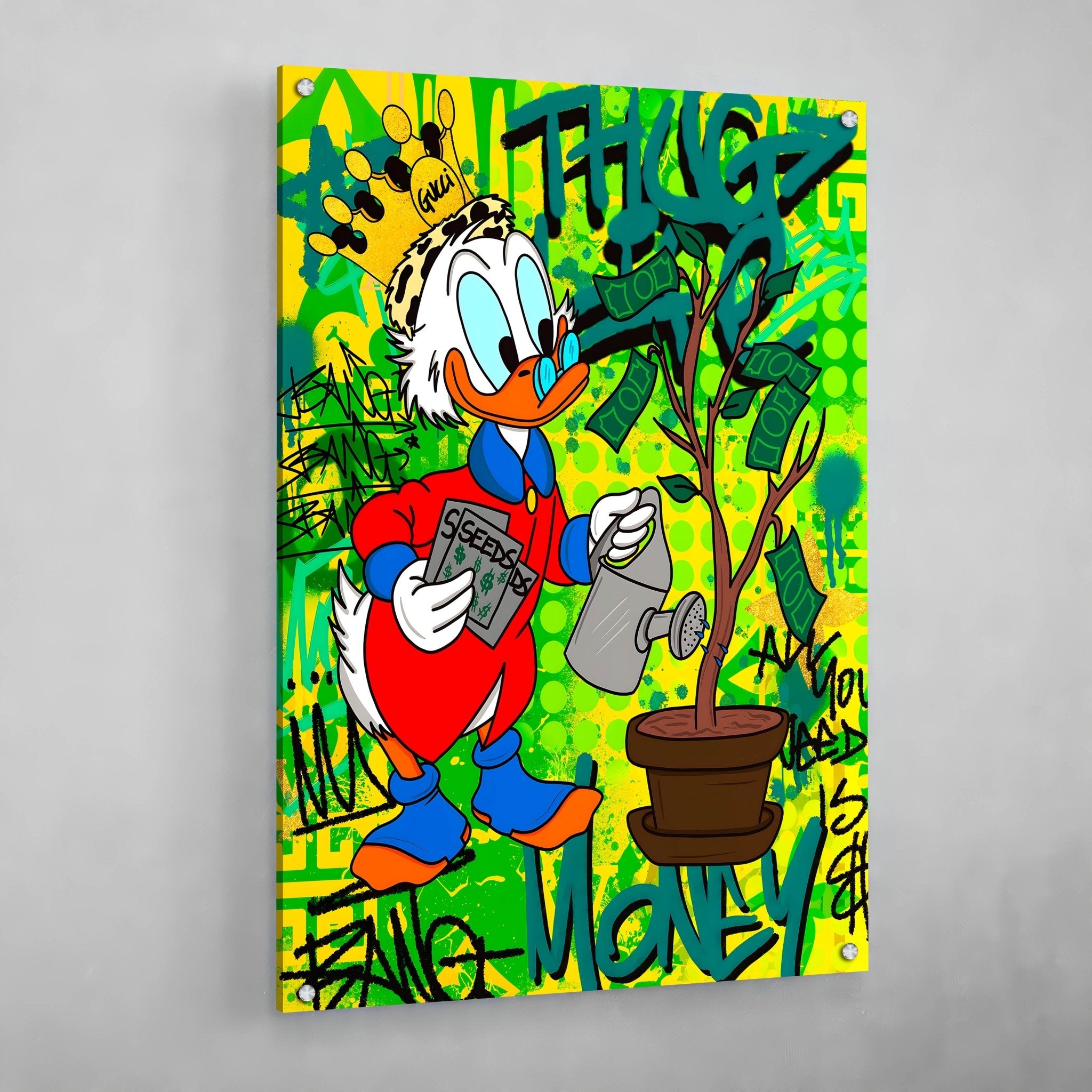 Scrooge Money Canvas Wall Art - Luxury Art Canvas