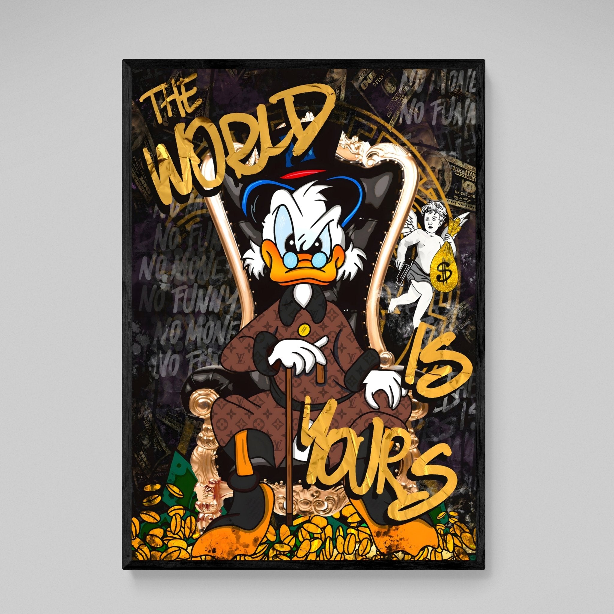Scrooge The World Is Yours Canvas Wall Art - Luxury Art Canvas