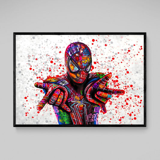 Spider Superhero Graffiti Wall Art - Luxury Art Canvas