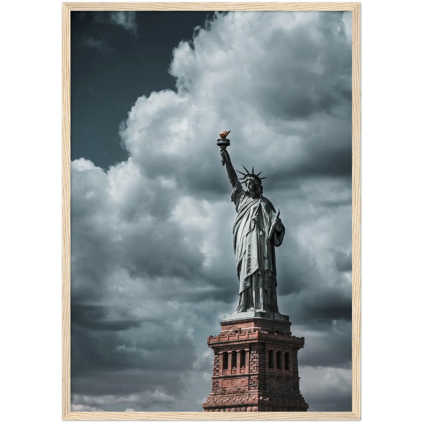 Statue of Liberty Clouds Wall Art - Luxury Art Canvas