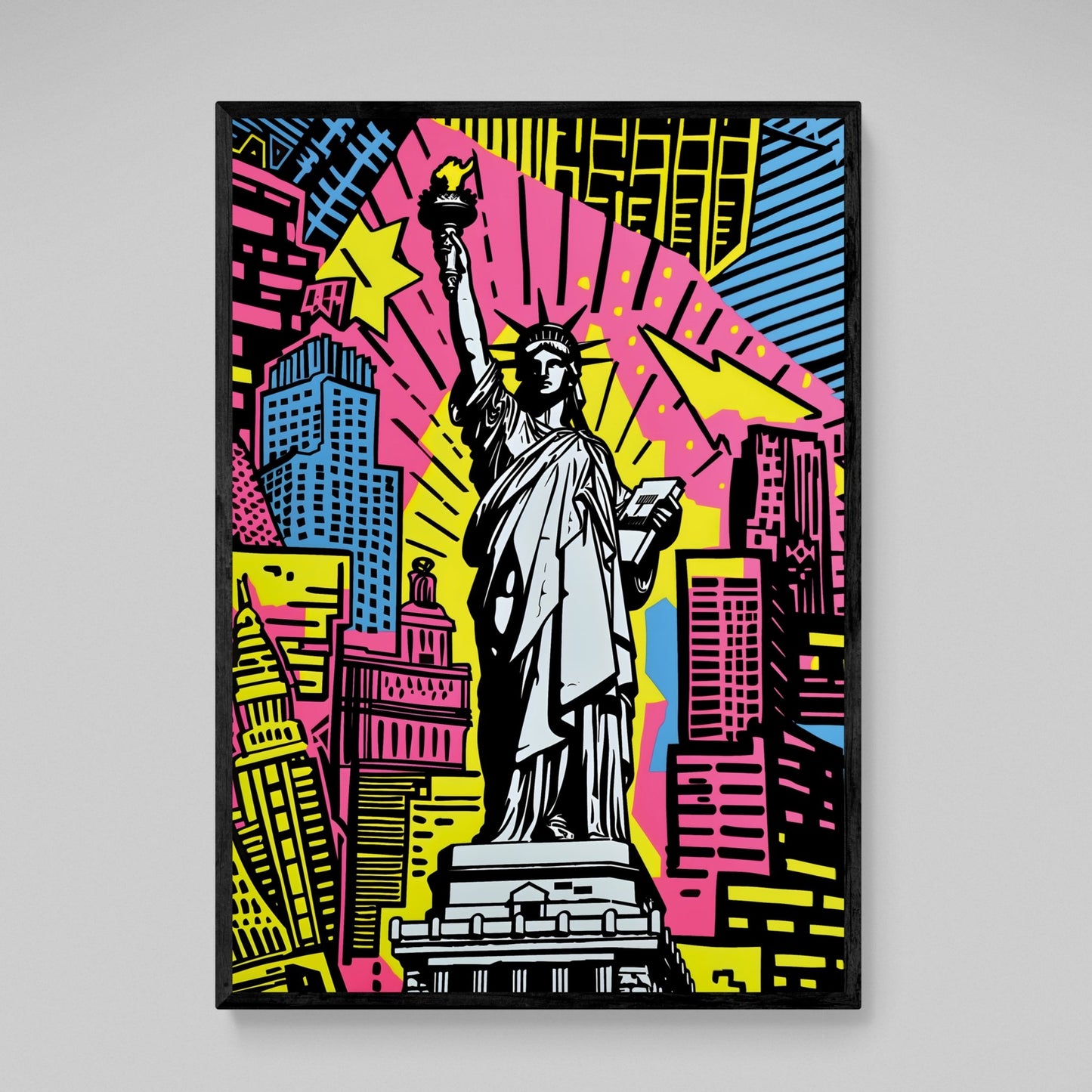 Statue Of Liberty Pop Art Canvas - Luxury Art Canvas