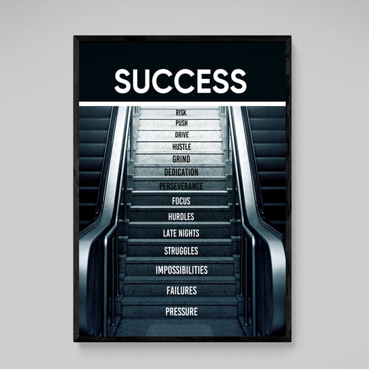 Success Motivational Poster - Luxury Art Canvas