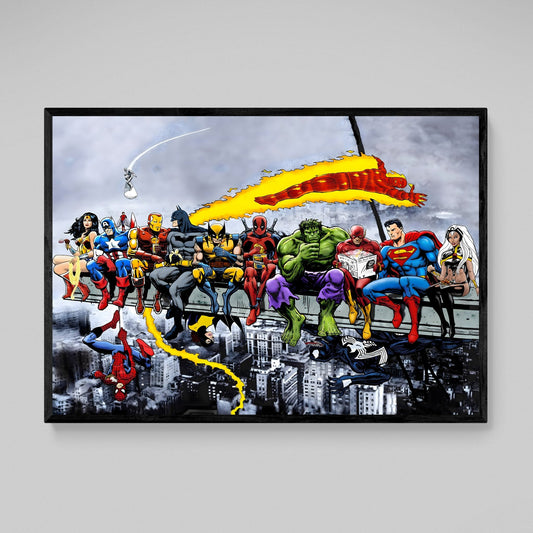 Superheroes Graffiti Wall Art - Luxury Art Canvas
