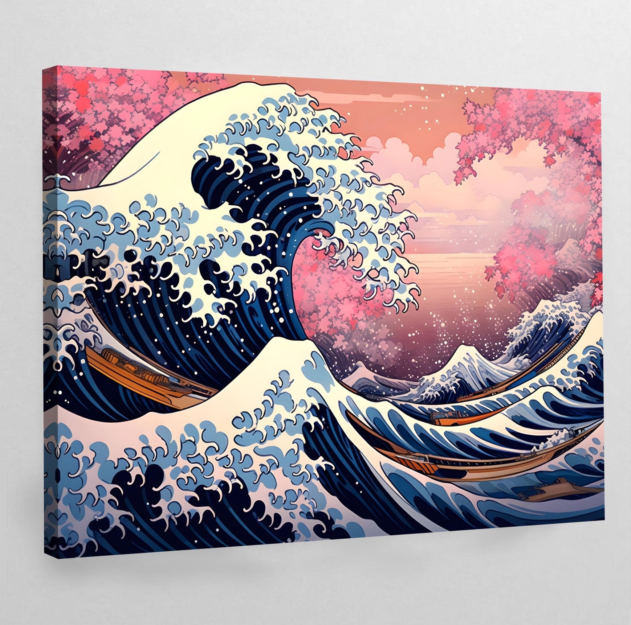 The Great Wave Off Kanagawa Modern Canvas - Luxury Art Canvas