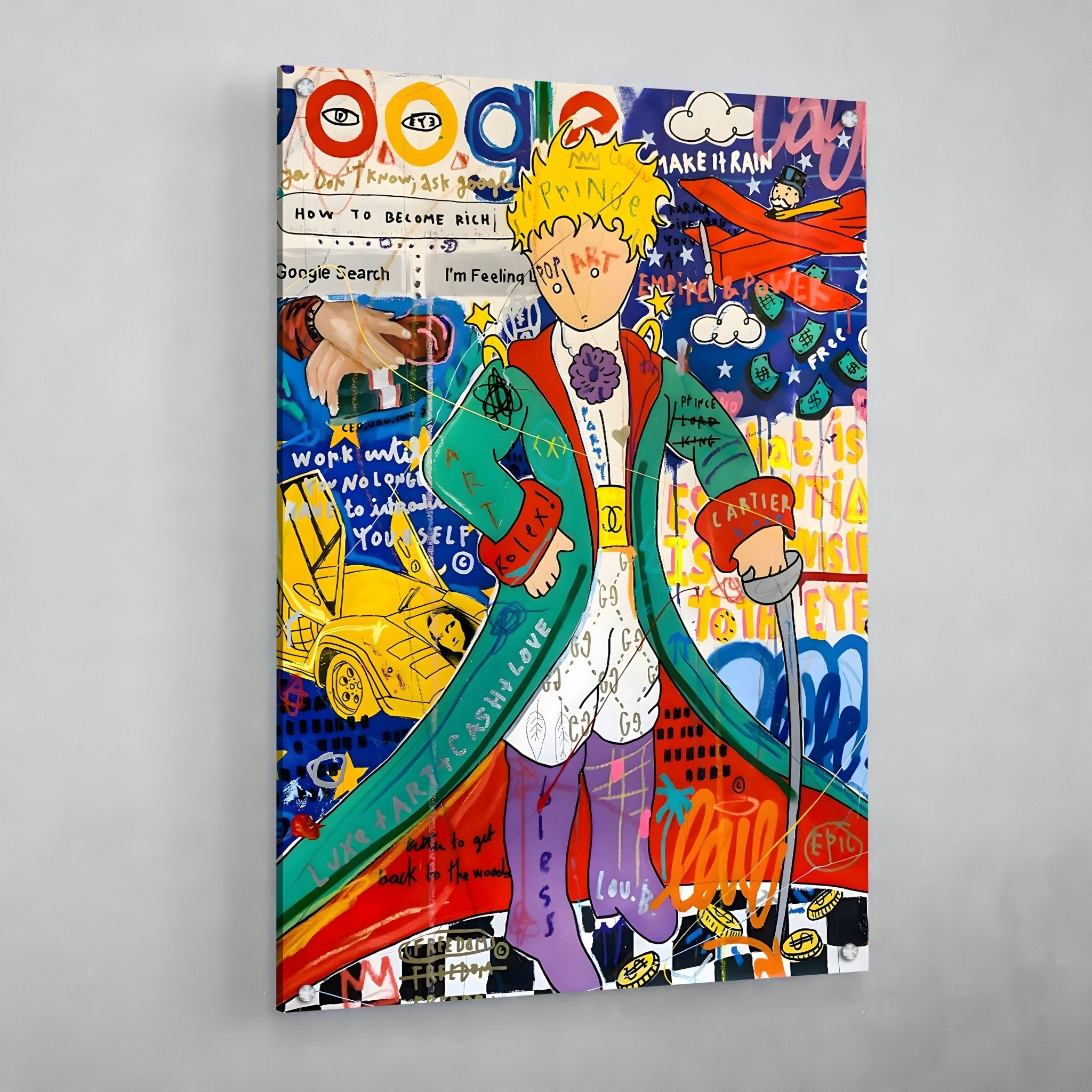 The Little Prince Graffiti Wall Art - Luxury Art Canvas