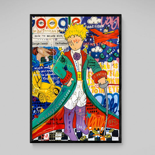 The Little Prince Graffiti Wall Art - Luxury Art Canvas