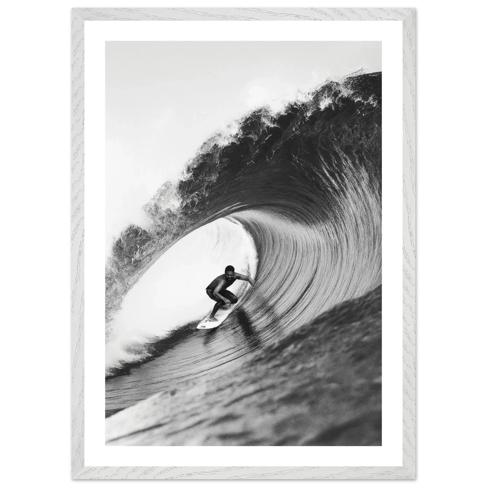 The Perfect Wave Black and White Wall Art - Luxury Art Canvas