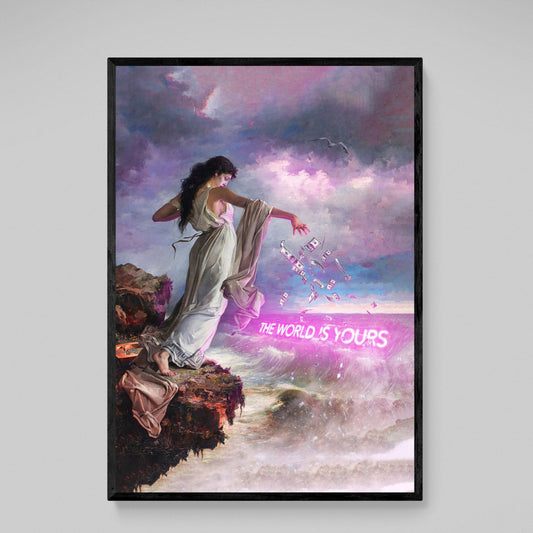 The World Is Yours Modern Wall Art - Luxury Art Canvas
