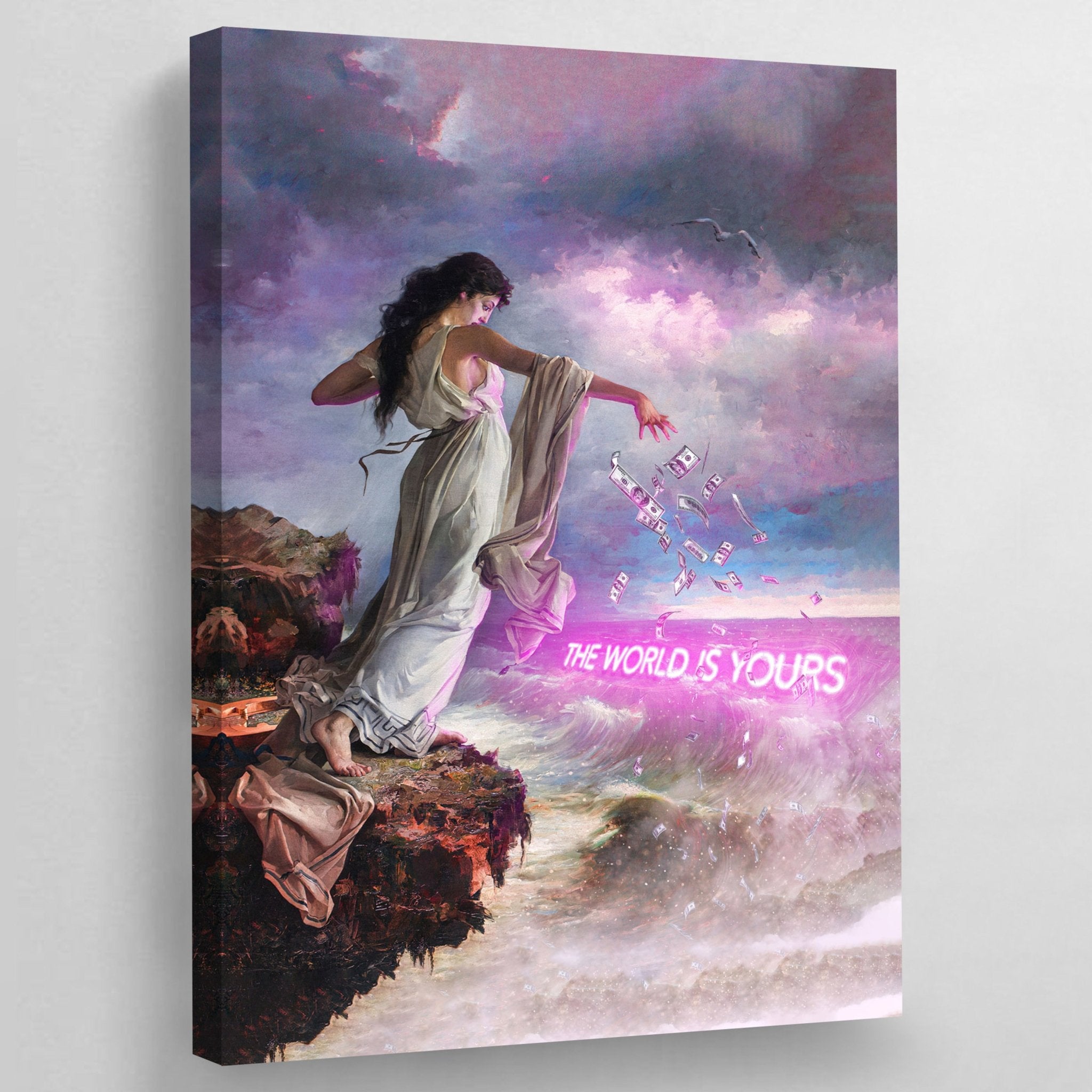 The World Is Yours Modern Wall Art - Luxury Art Canvas