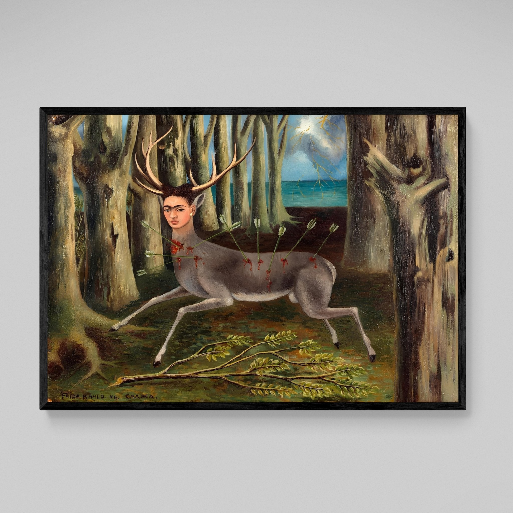 The Wounded Deer Frida Kahlo Wall Art - Luxury Art Canvas