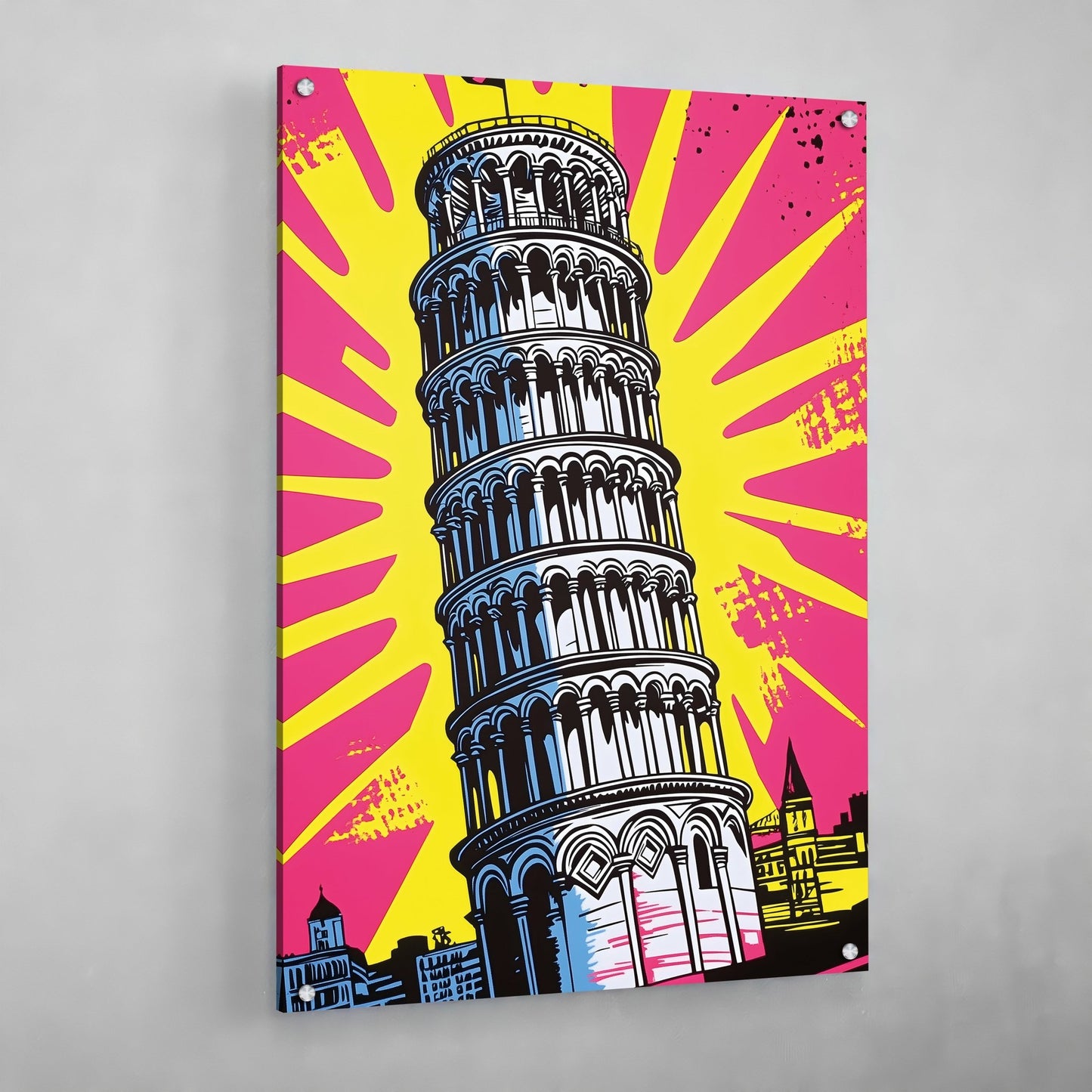 Tower Of Pisa Pop Art Canvas - Luxury Art Canvas