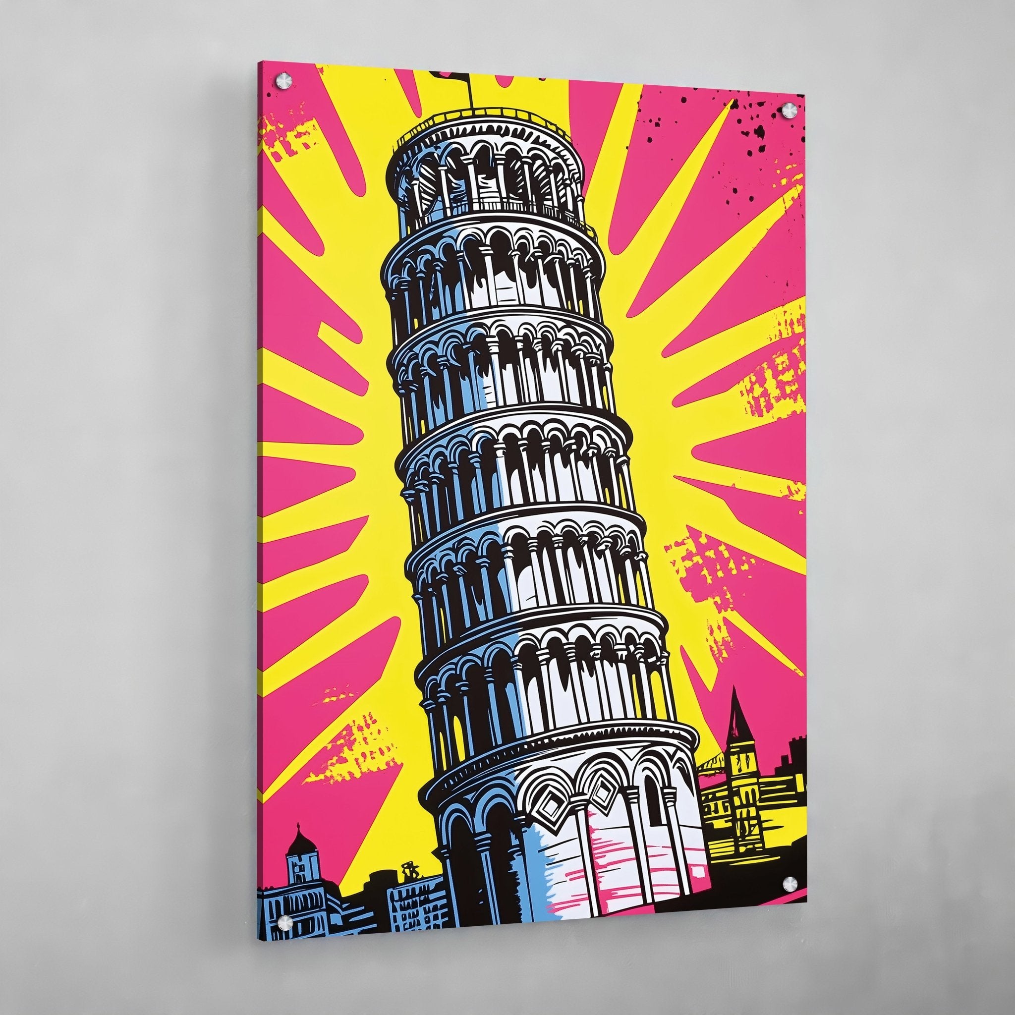 Tower Of Pisa Pop Art Canvas - Luxury Art Canvas