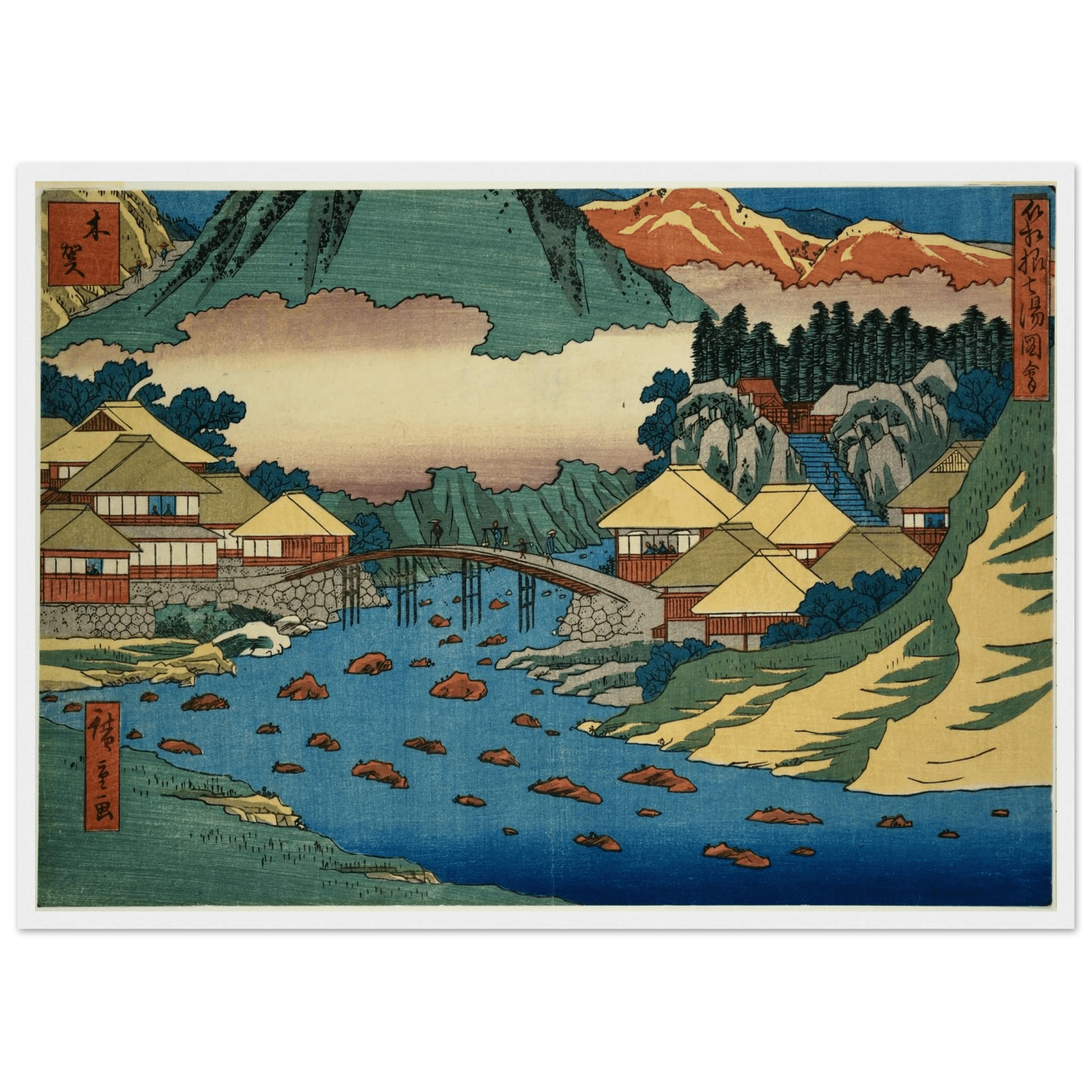 Traditional Japanese Landscape Wall Art - Luxury Art Canvas