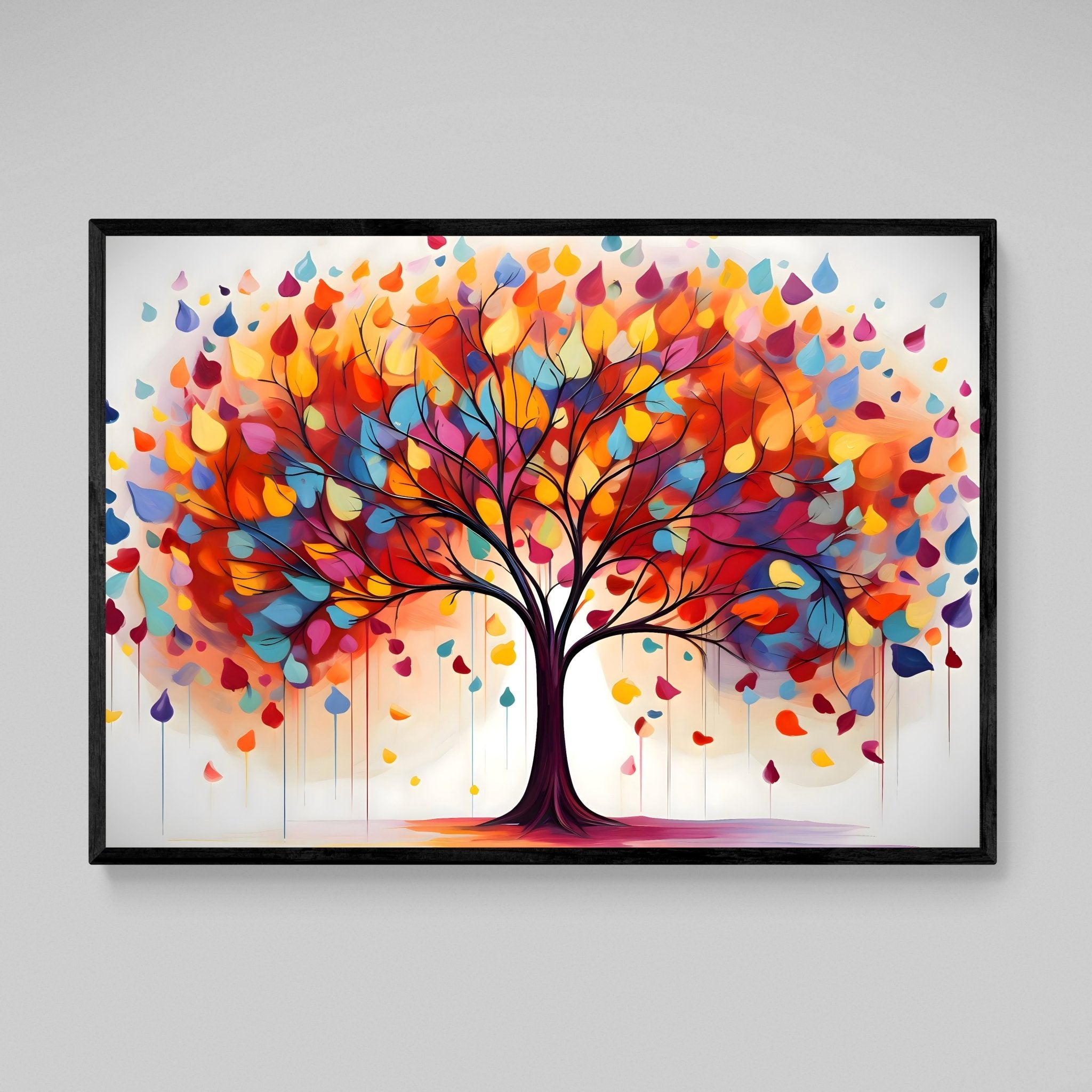 Tree Of Life Colorful Wall Art - Luxury Art Canvas