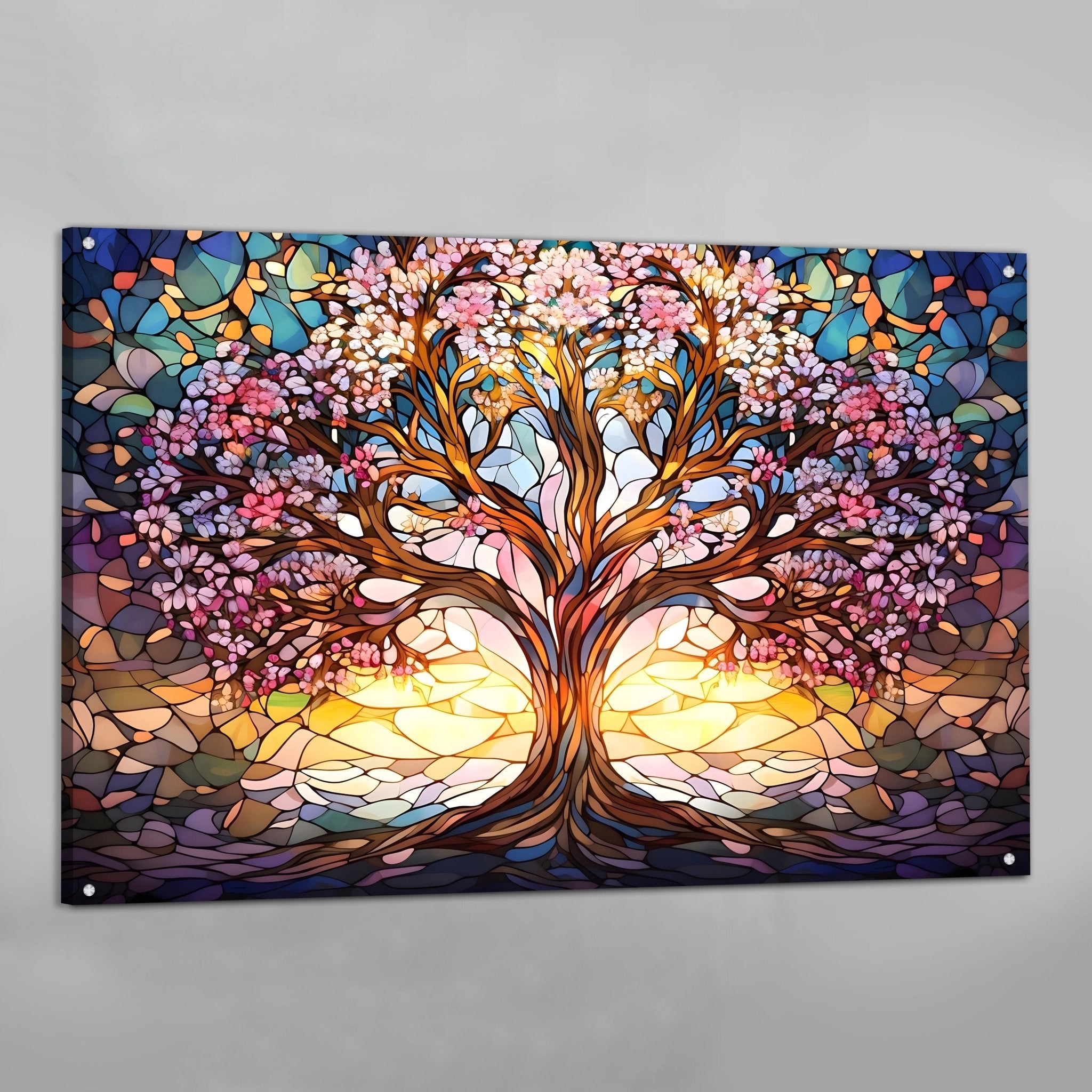 Tree Of Life Vibrant Wall Art - Luxury Art Canvas