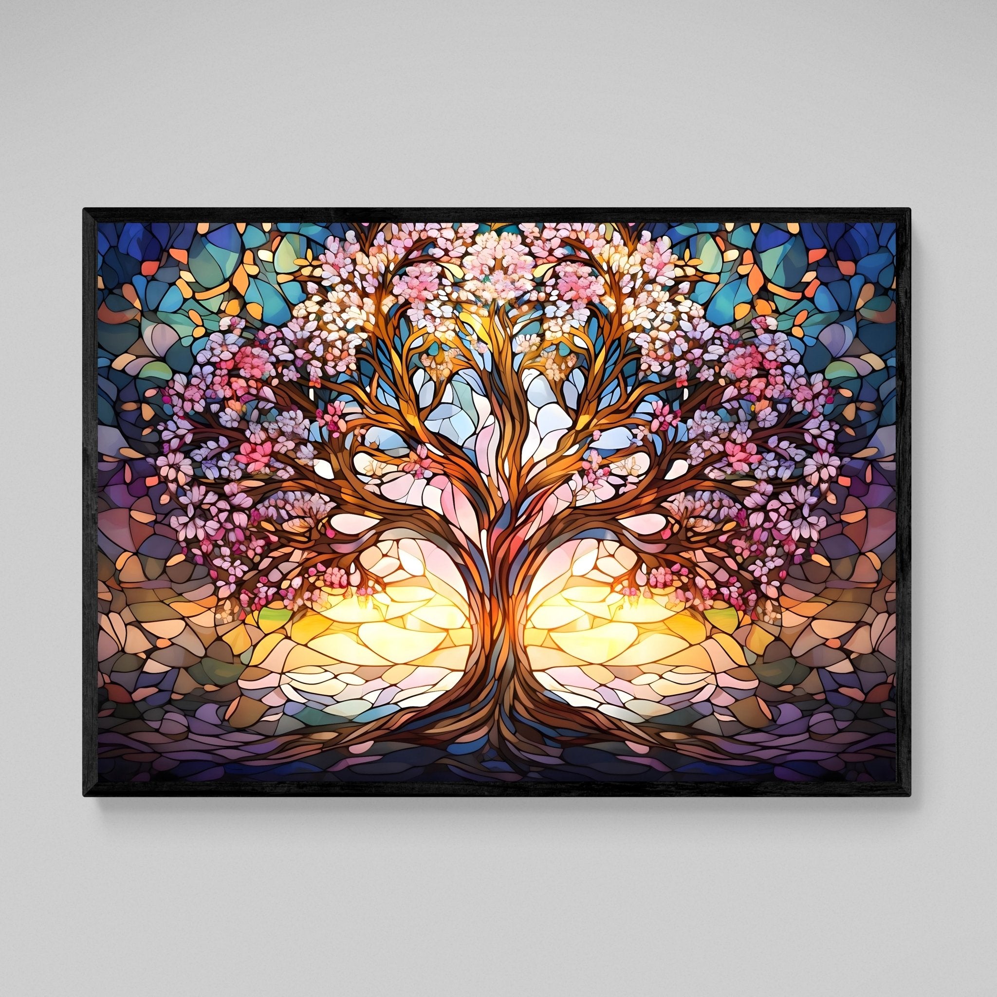 Tree Of Life Vibrant Wall Art - Luxury Art Canvas