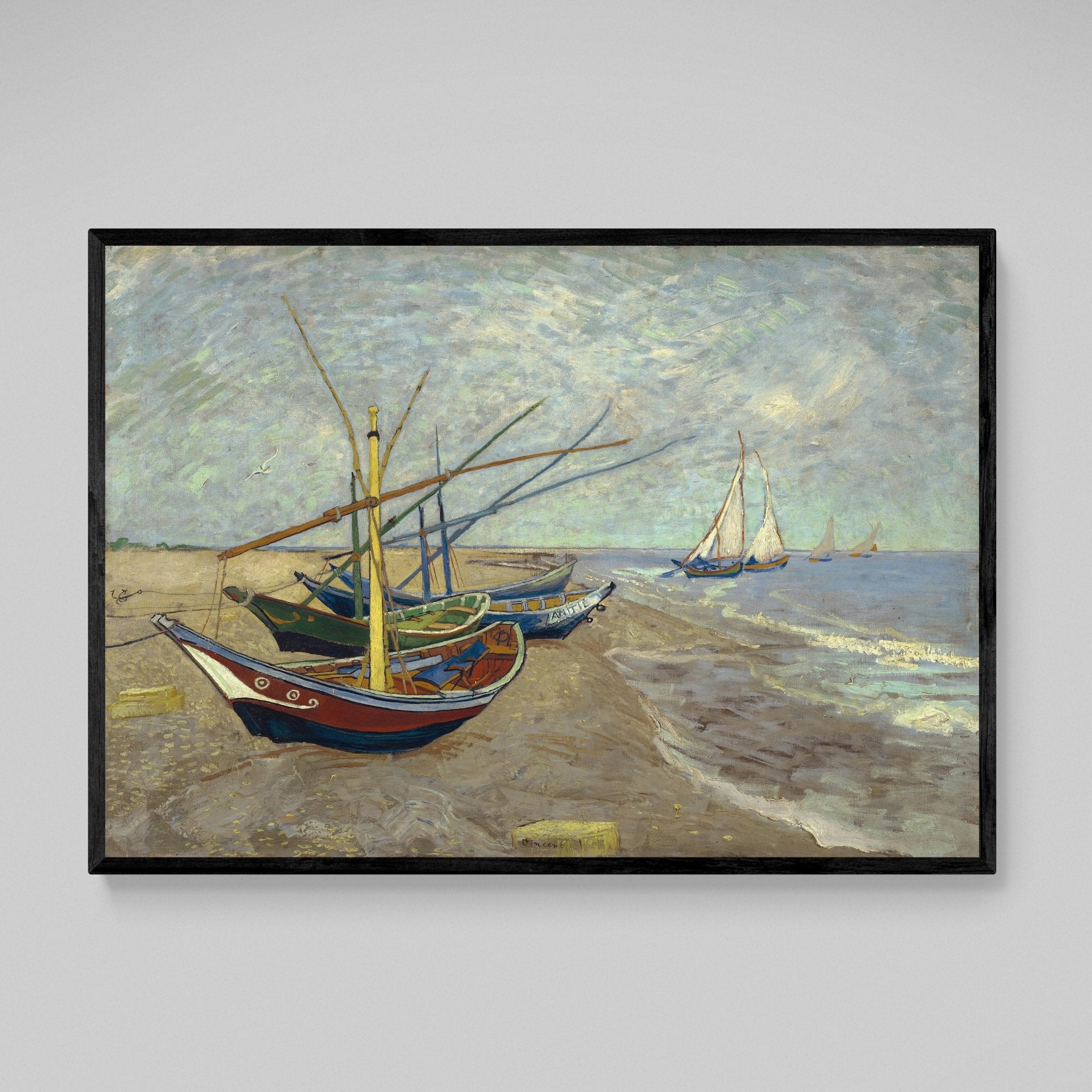 Van Gogh Fishing Boats Wall Art - Luxury Art Canvas