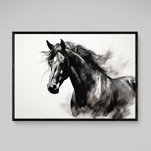 Vintage Horse Wall Art - Luxury Art Canvas