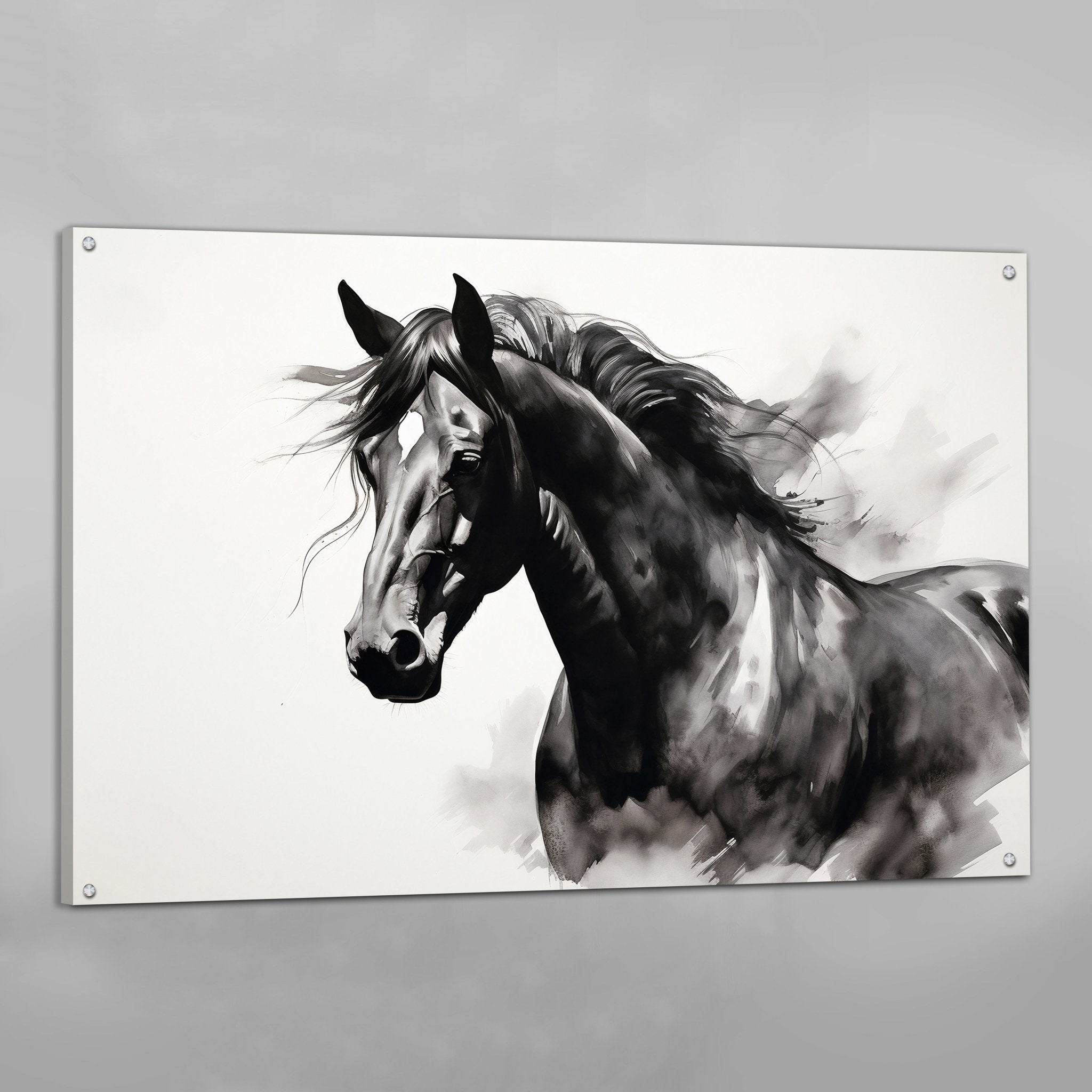Vintage Horse Wall Art - Luxury Art Canvas