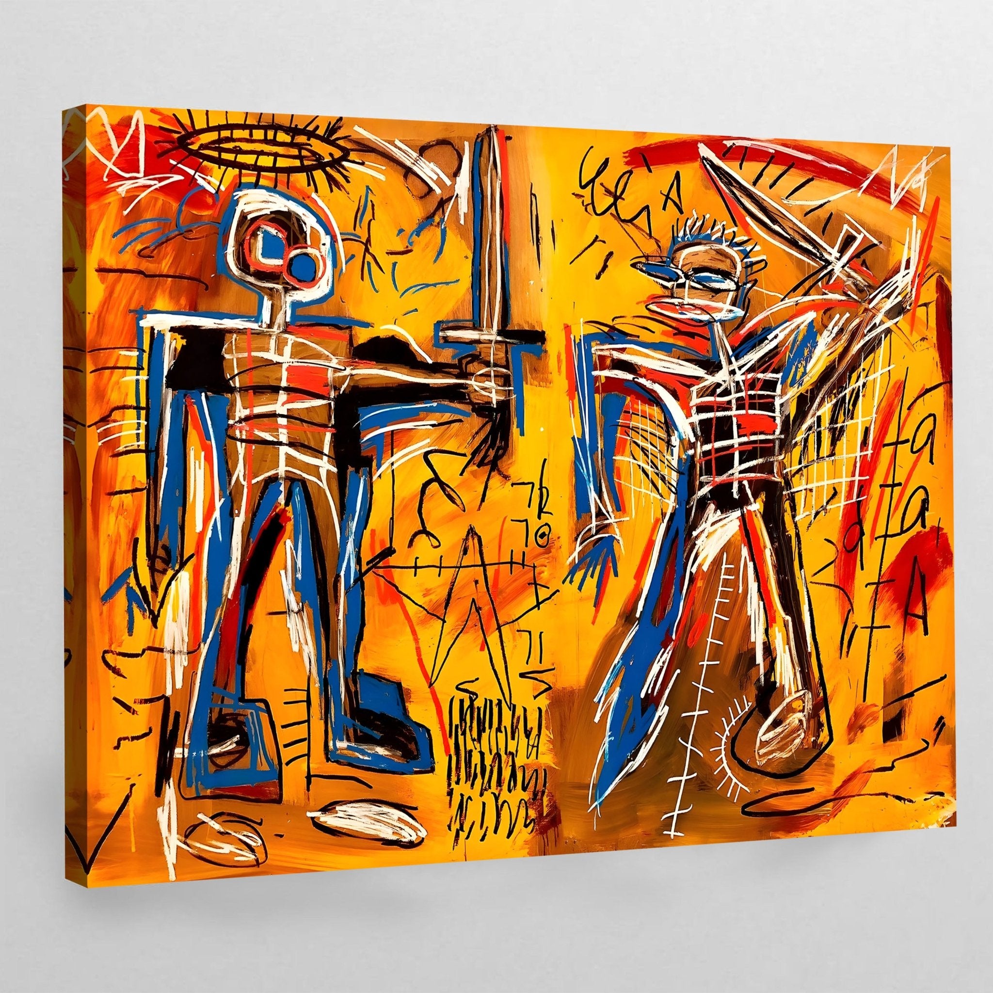 Warriors Basquiat Wall Art - Luxury Art Canvas