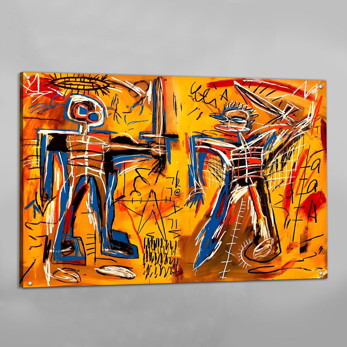 Warriors Basquiat Wall Art - Luxury Art Canvas
