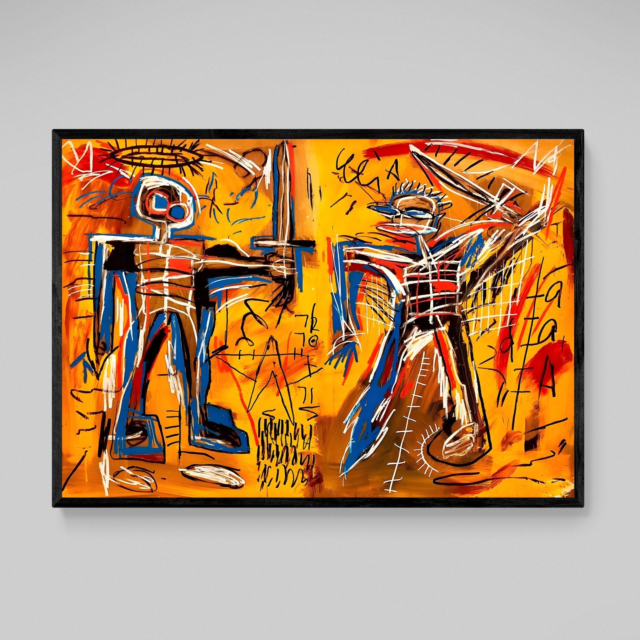 Warriors Basquiat Wall Art - Luxury Art Canvas