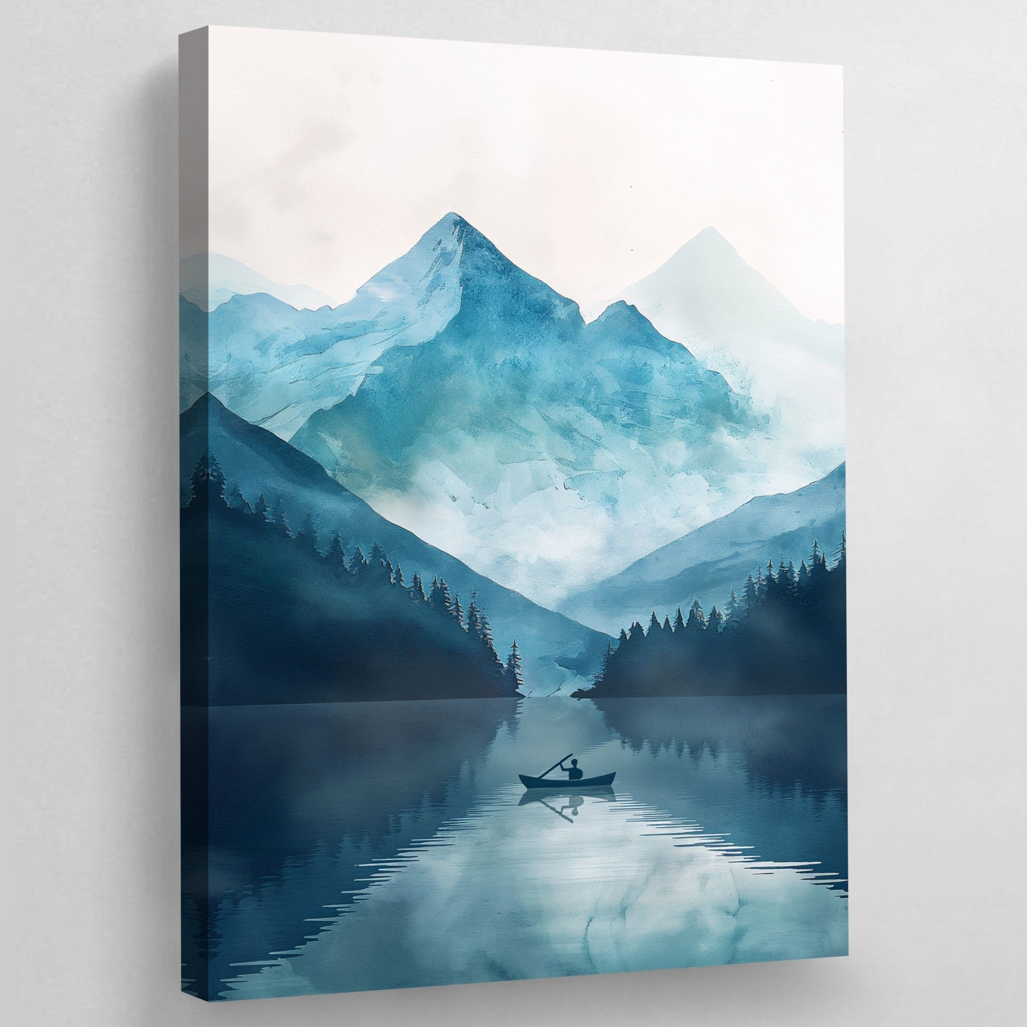 Watercolor Mountain Scandinavian Wall Art - Luxury Art Canvas
