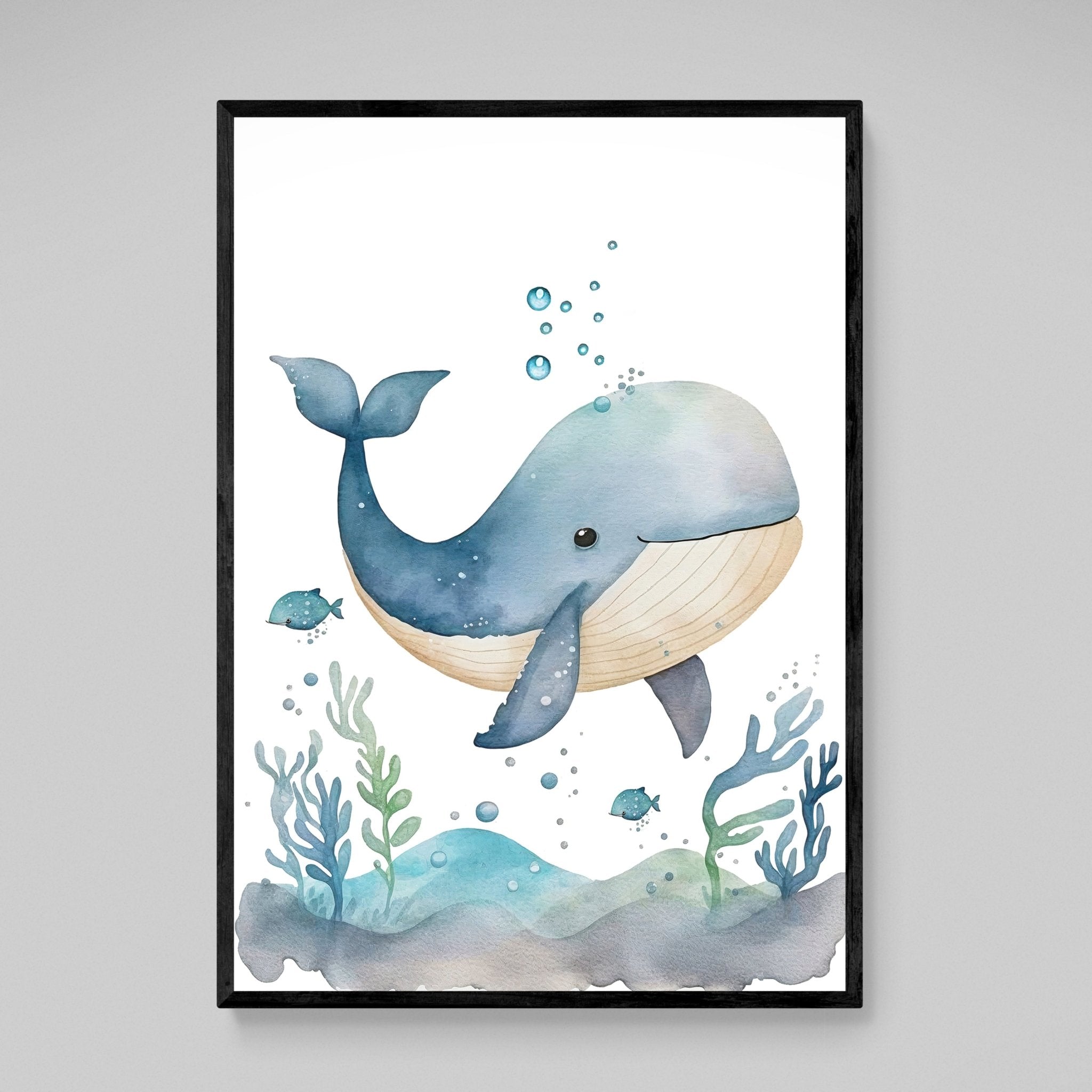 Whale Nursery Wall Art - Luxury Art Canvas