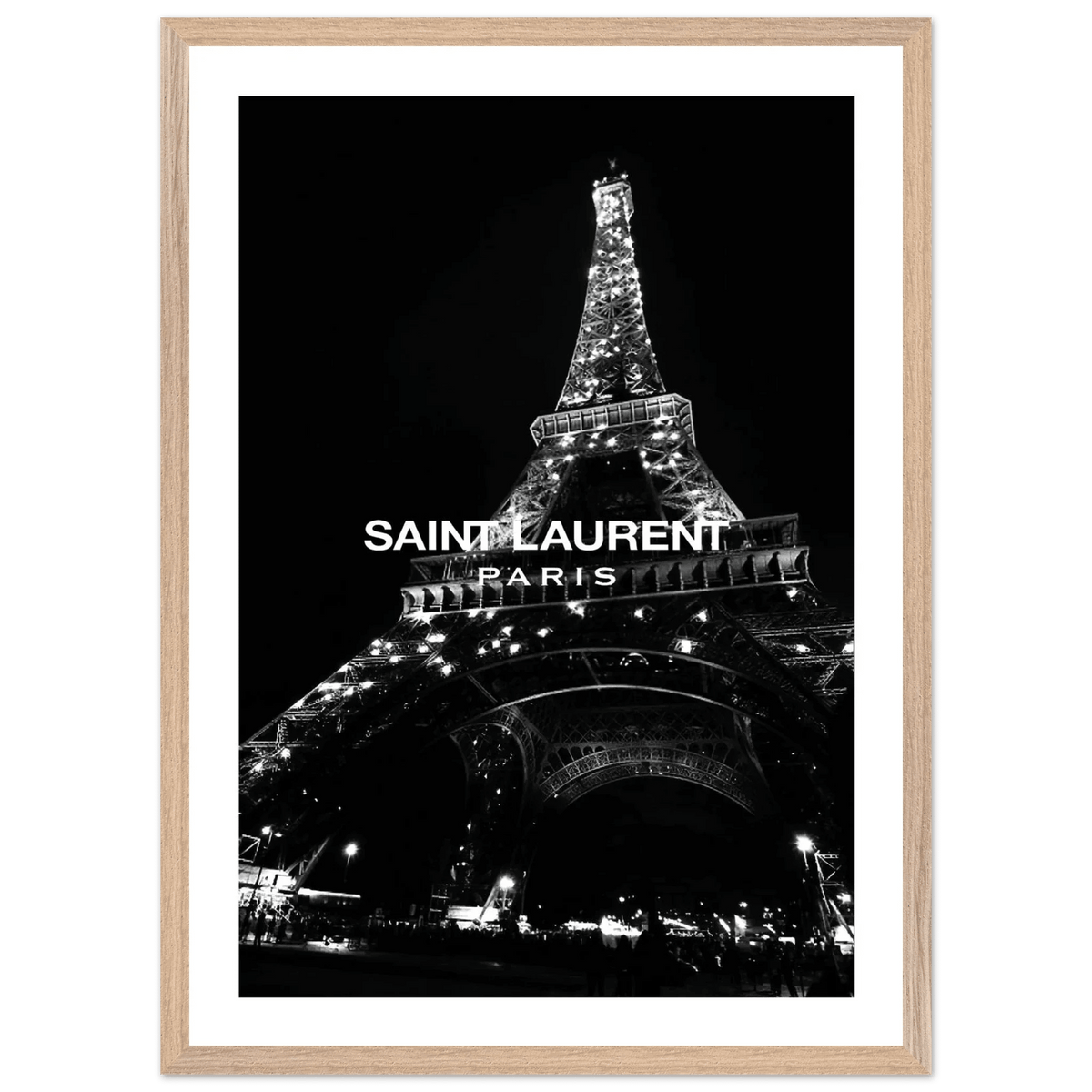 Yves Saint Laurent Paris Black and White Wall Art - Luxury Art Canvas