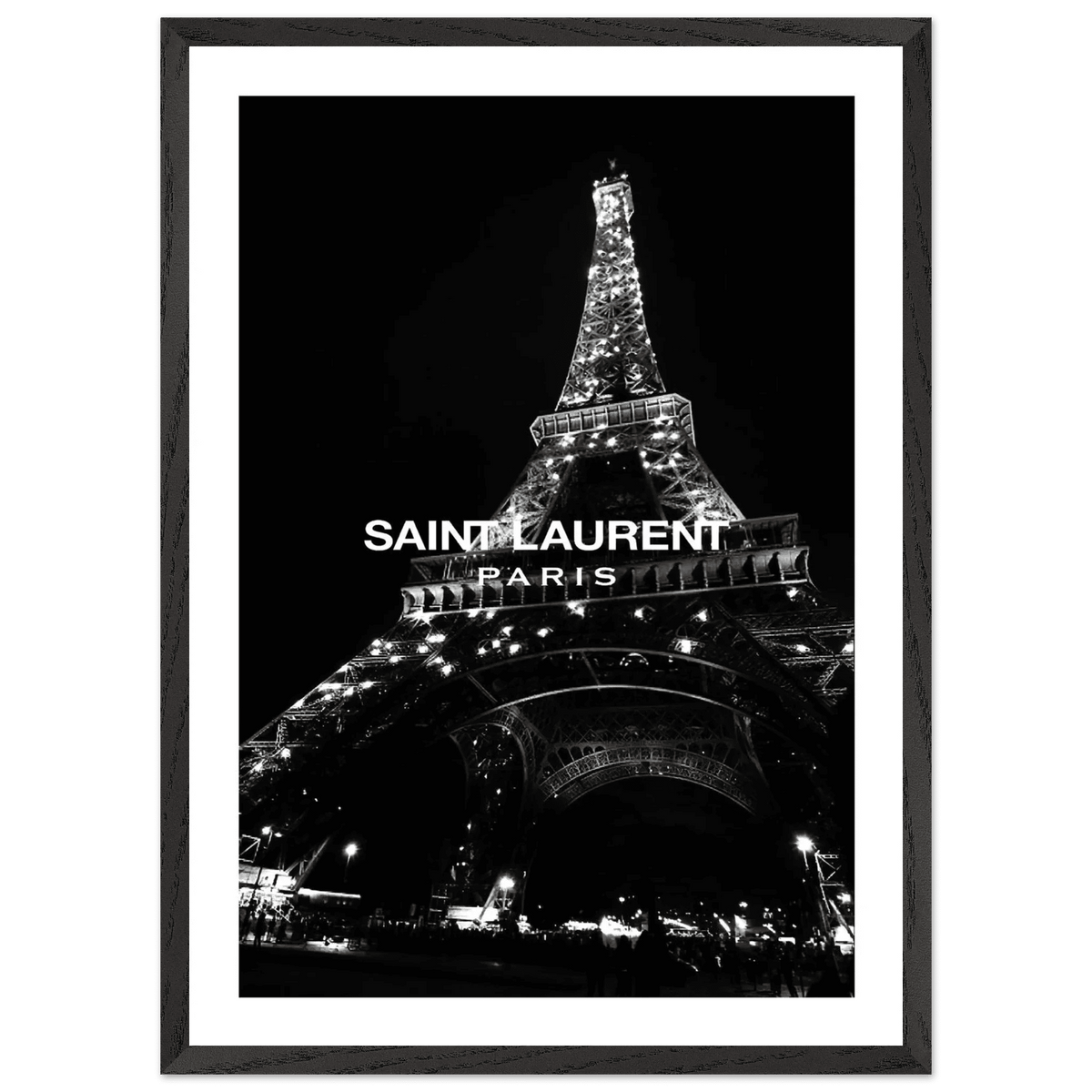 Yves Saint Laurent Paris Black and White Wall Art - Luxury Art Canvas