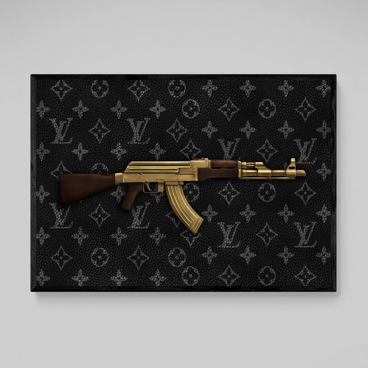 AK-47 Louis Vuitton Wall Art - Luxury Art Canvas