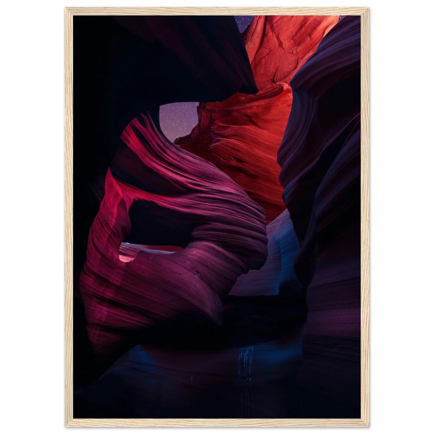 Antelope Canyon By Night Wall Art - Luxury Art Canvas