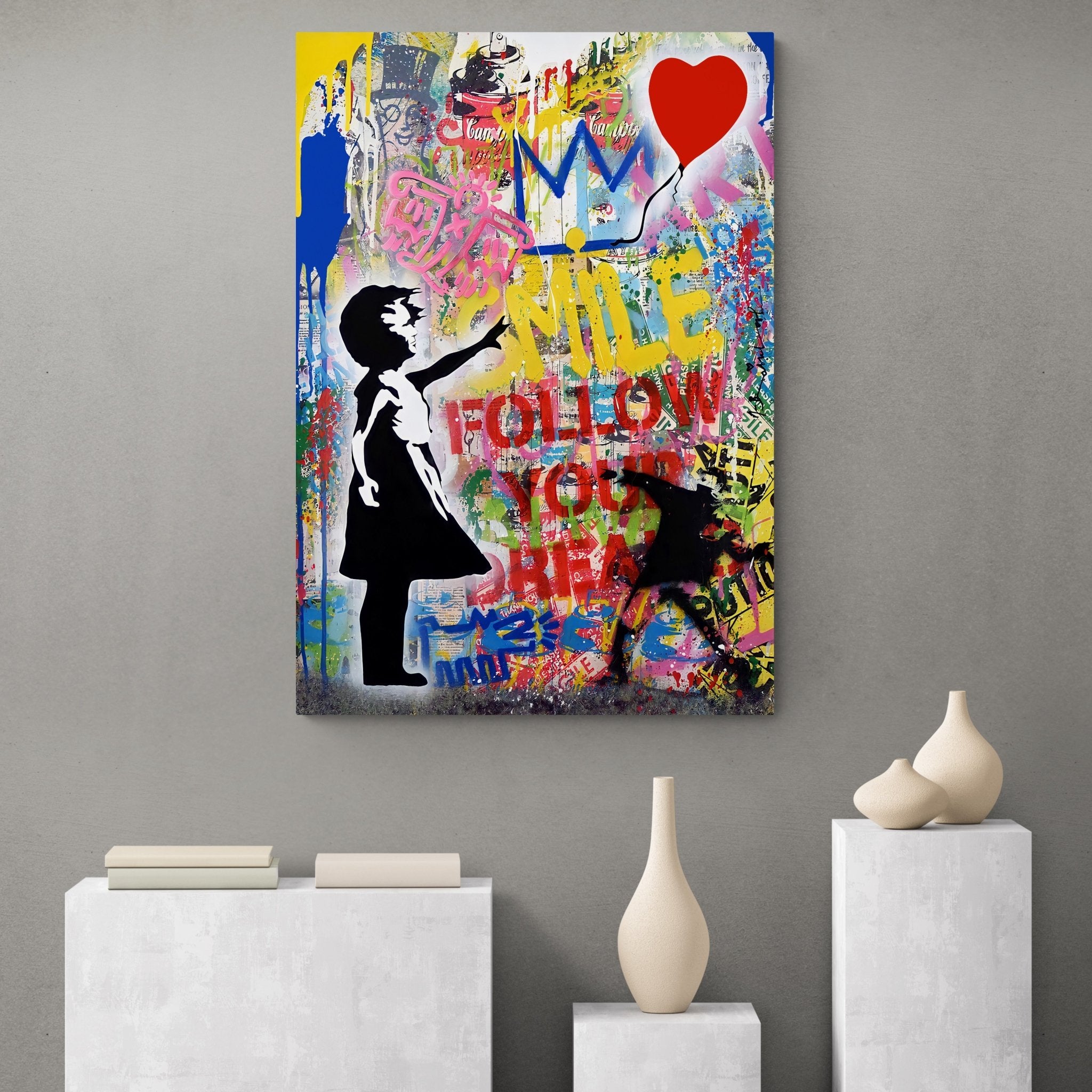 Banksy Girl With Balloon - Luxury Art Canvas