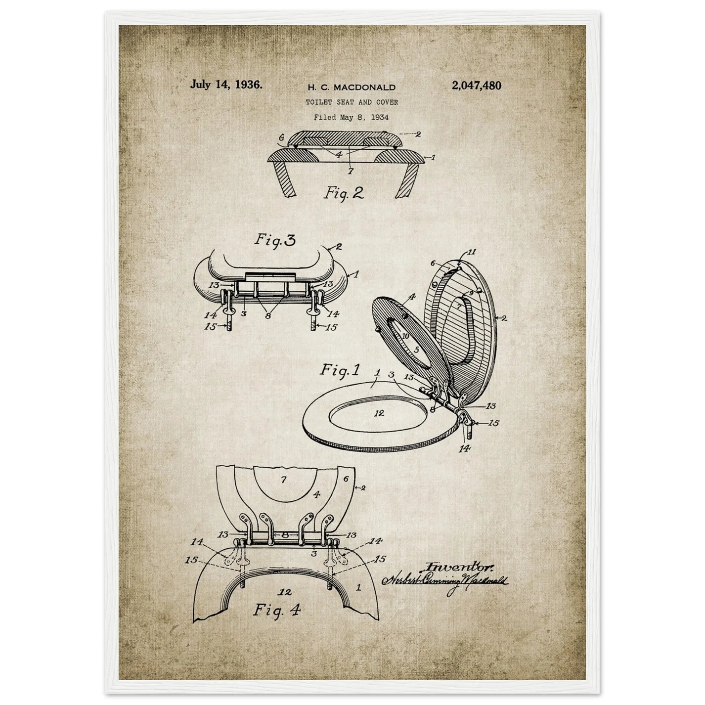 Bathroom Wall Art Vintage - Luxury Art Canvas