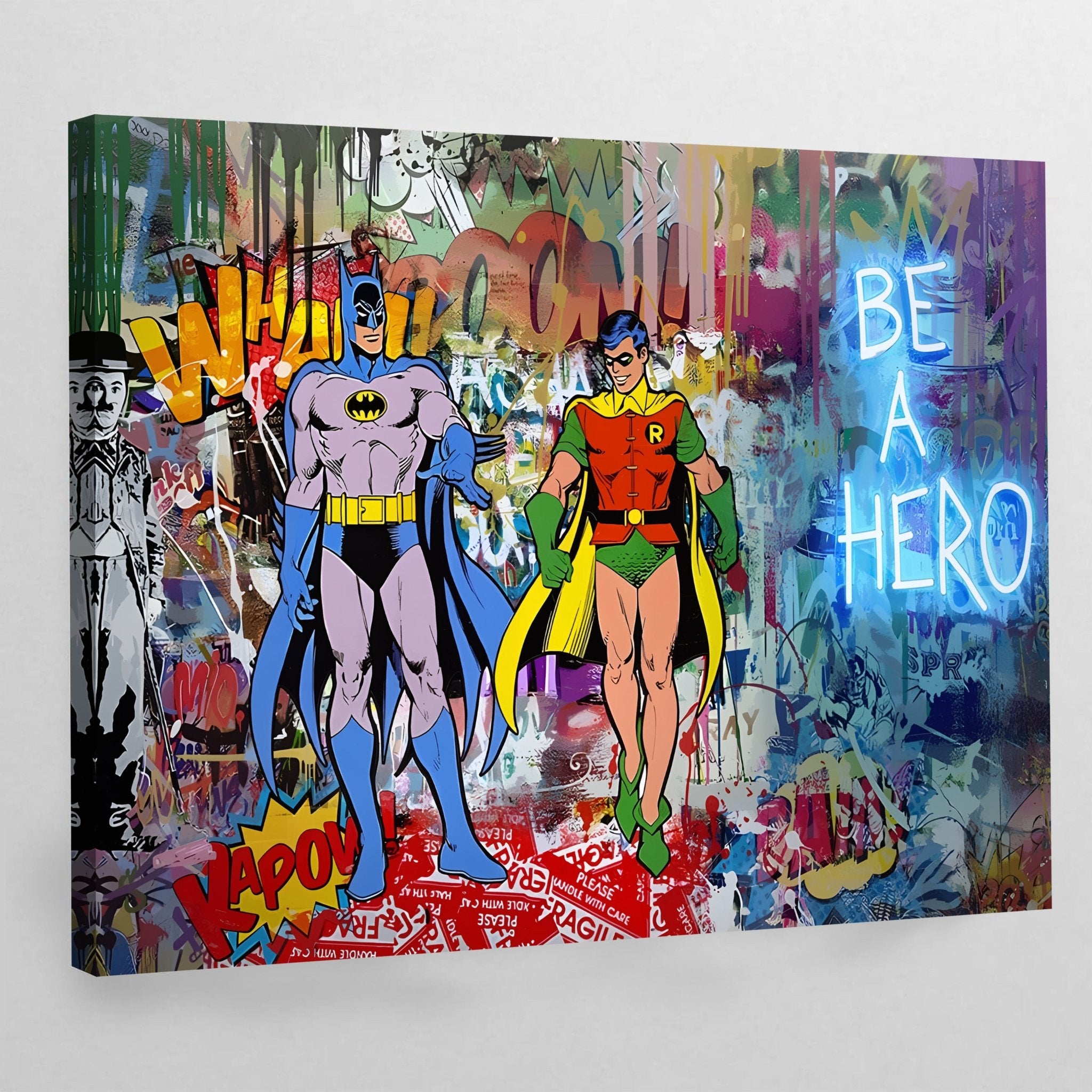 Be a Hero Graffiti Wall Art - Luxury Art Canvas