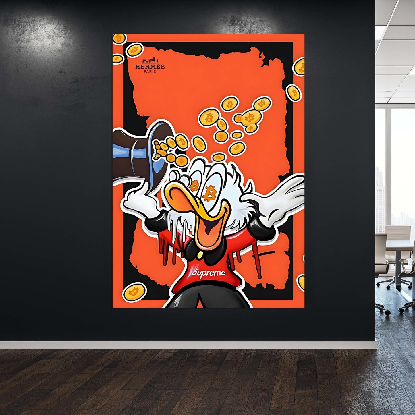 Bitcoin Hermes Wall Art - Luxury Art Canvas