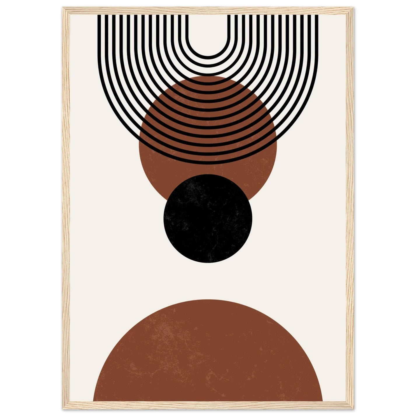 Black and Brown Minimalist Wall Art - Luxury Art Canvas