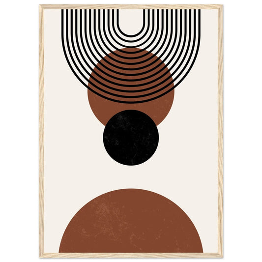 Black and Brown Minimalist Wall Art - Luxury Art Canvas