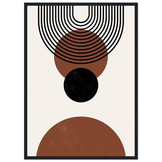 Black and Brown Minimalist Wall Art - Luxury Art Canvas