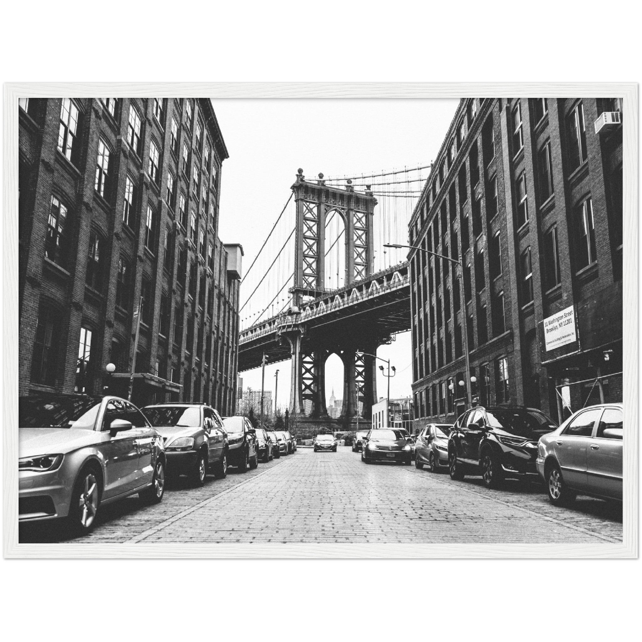 Black and White Brooklyn Bridge Wall Art - Luxury Art Canvas