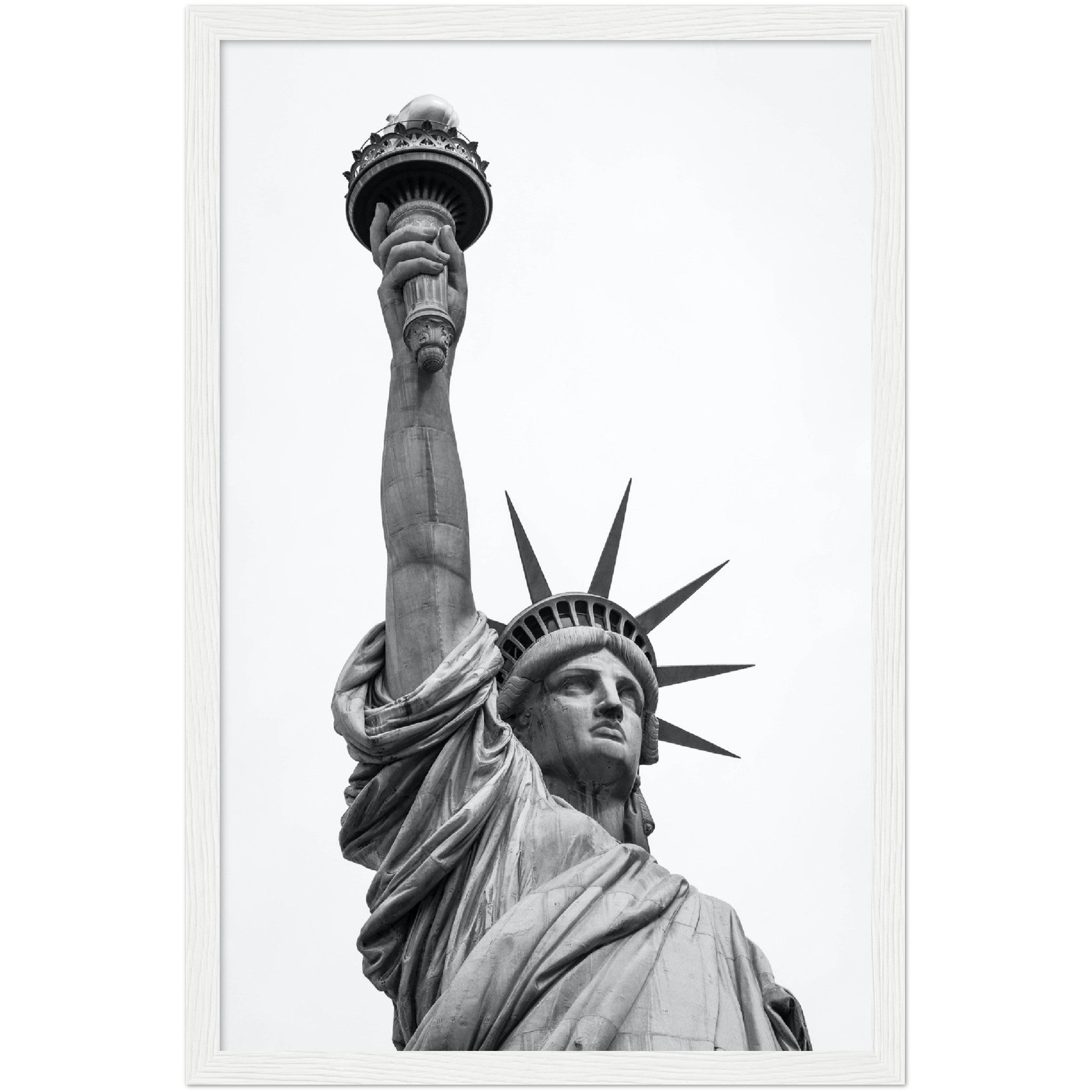 Black and White Statue of Liberty Wall Art - Luxury Art Canvas