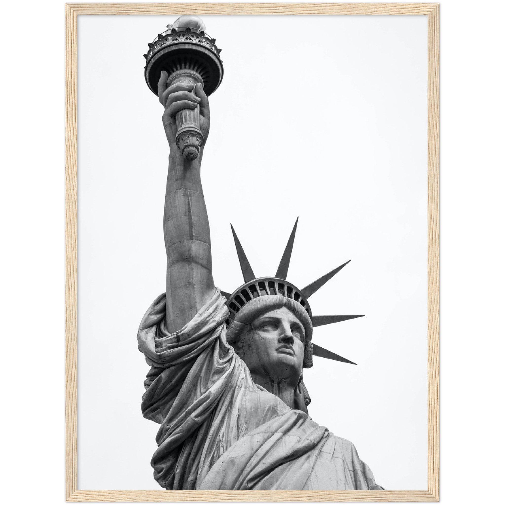 Black and White Statue of Liberty Wall Art - Luxury Art Canvas