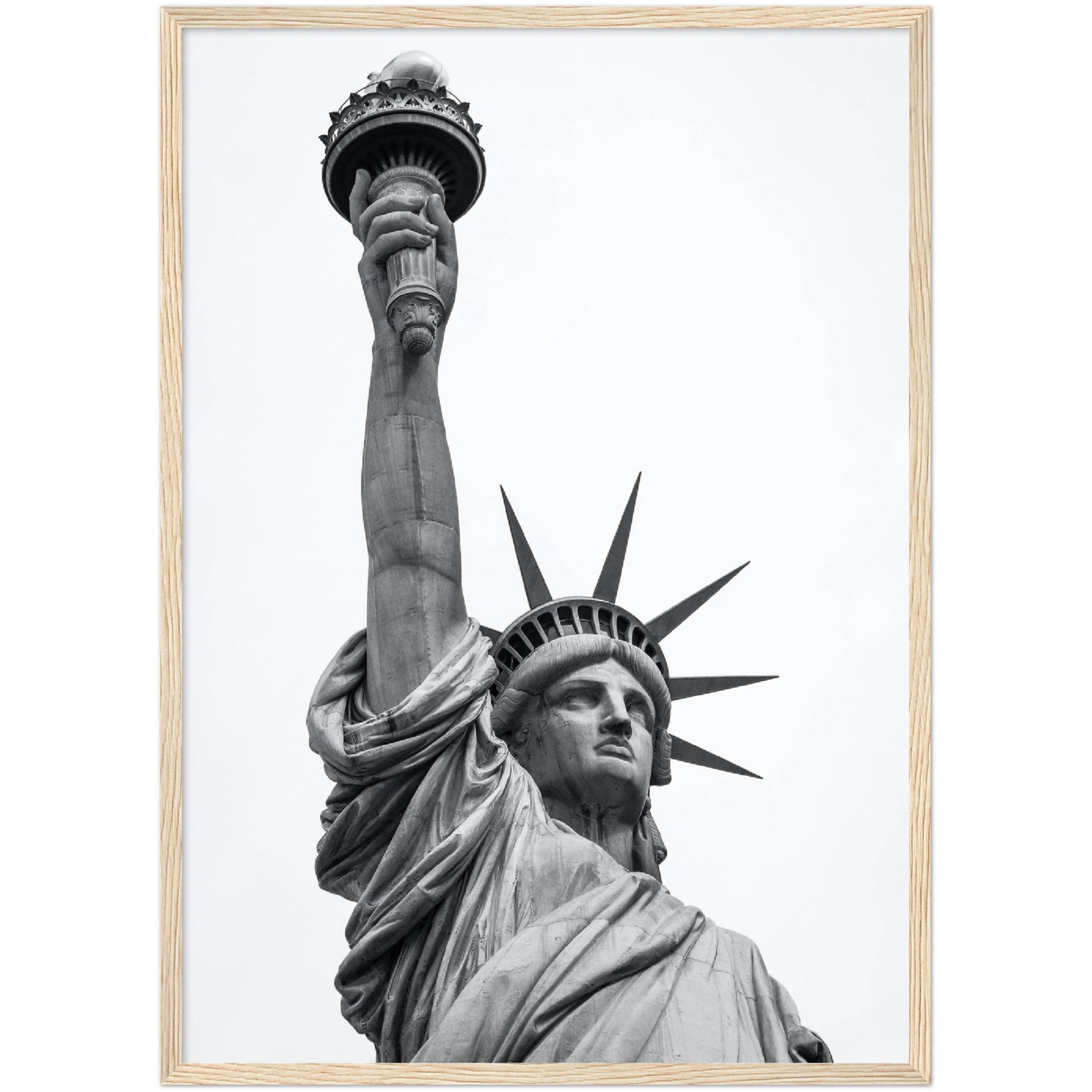 Black and White Statue of Liberty Wall Art - Luxury Art Canvas