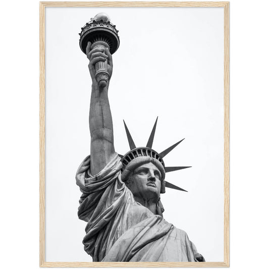 Black and White Statue of Liberty Wall Art - Luxury Art Canvas