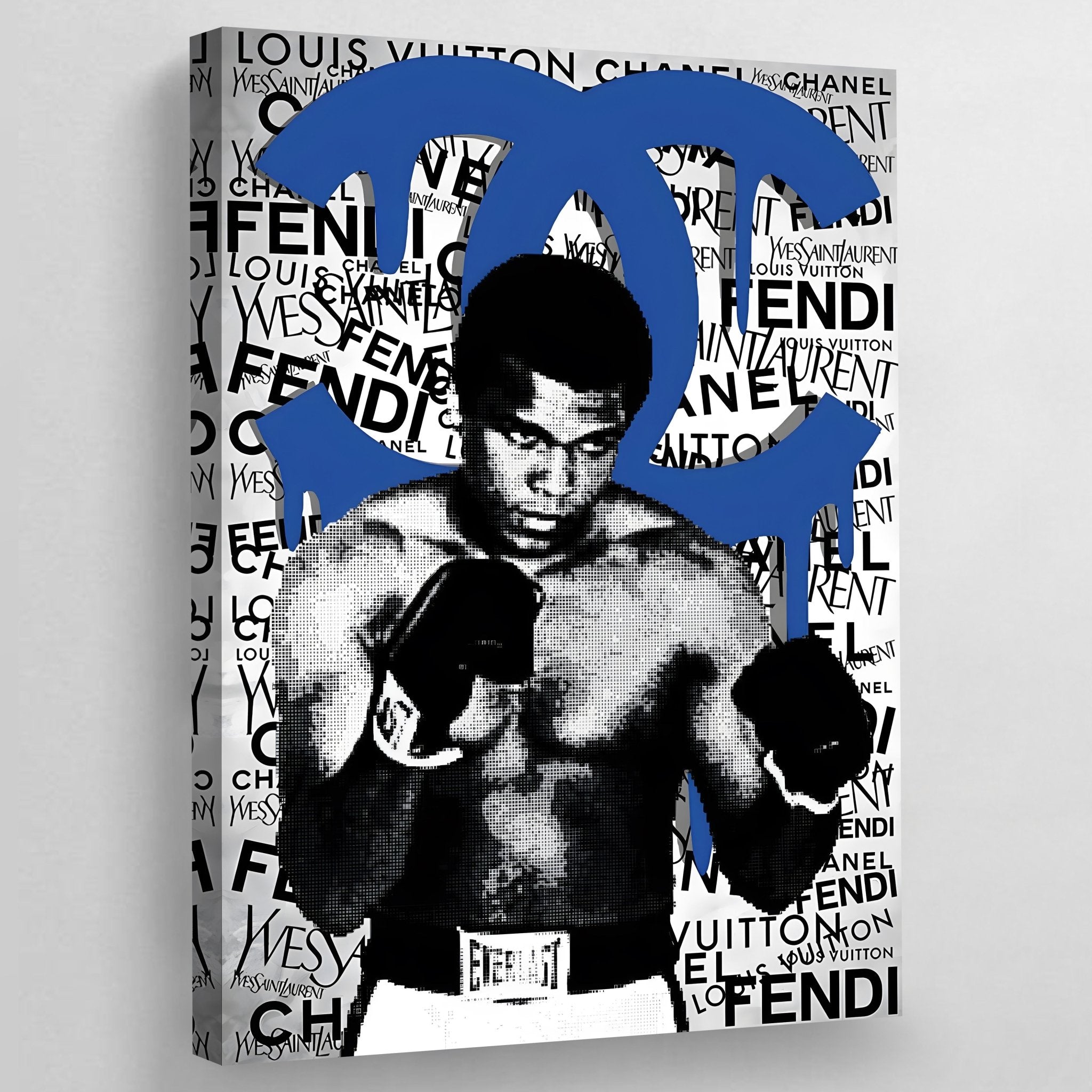 Blue Chanel Wall Art - Luxury Art Canvas